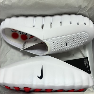 Nike Mind 001 Mules "White/Speed Red"