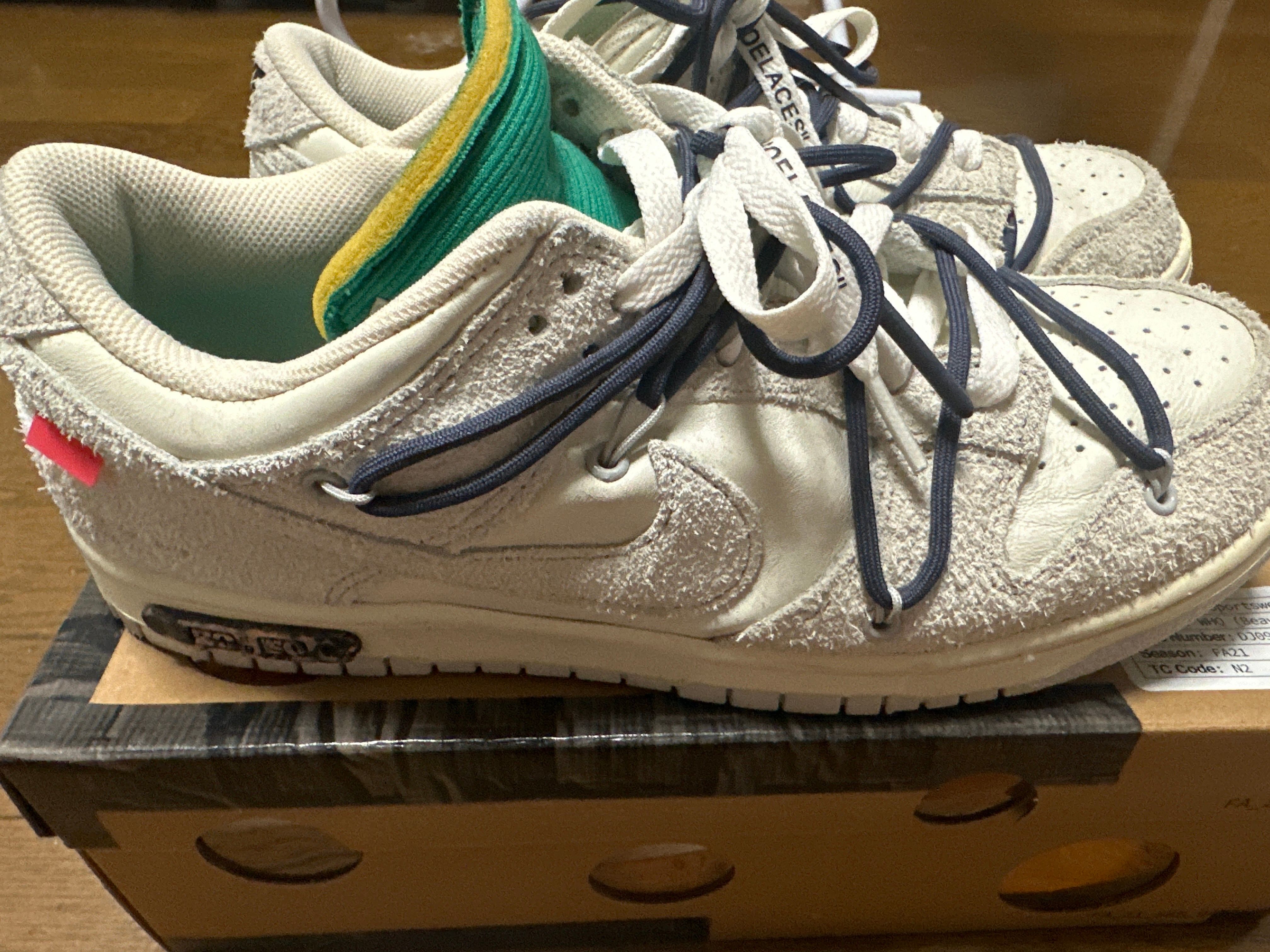 Off-White × Nike Dunk Low "Sail/Neutral Grey/Gridiron"