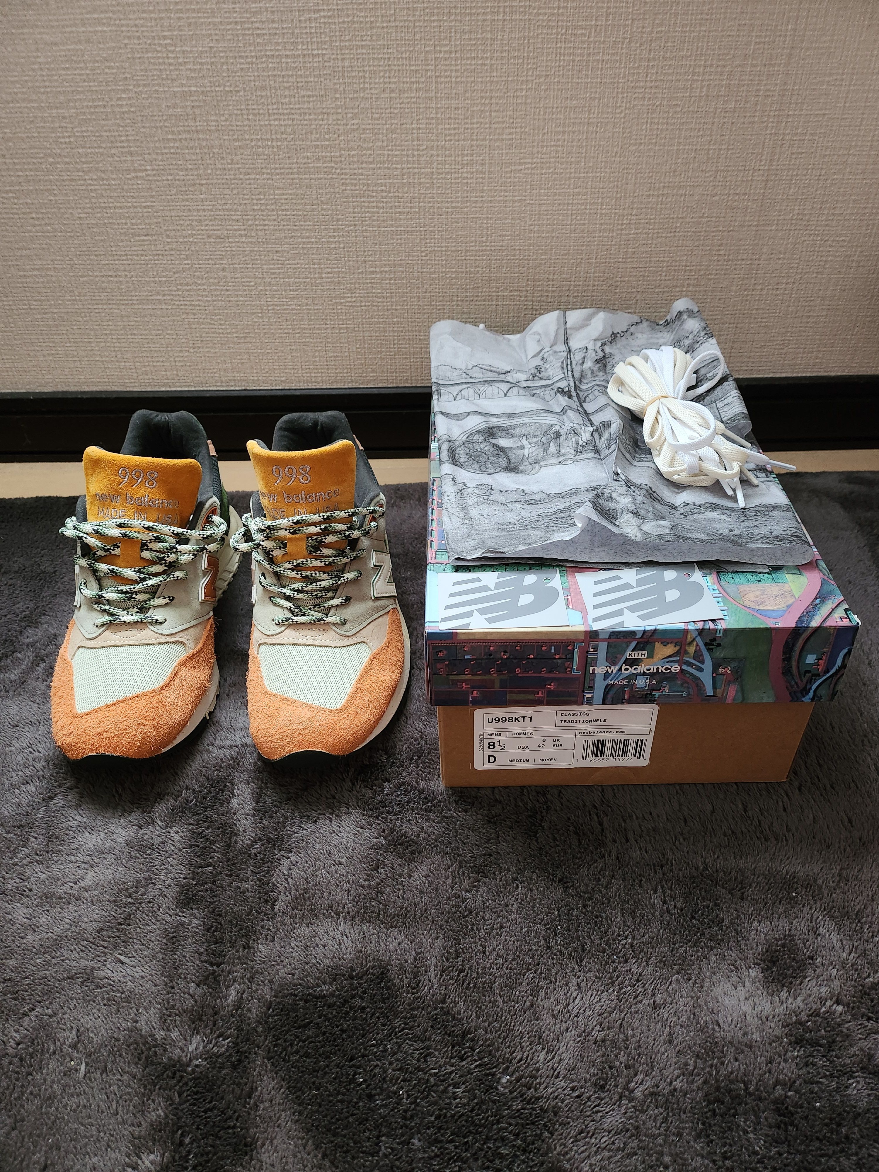 KITH Ronnie Fieg and the Frank Lloyd Wright Foundation × New Balance 998 "Aloe Wash/Apricot Buff"