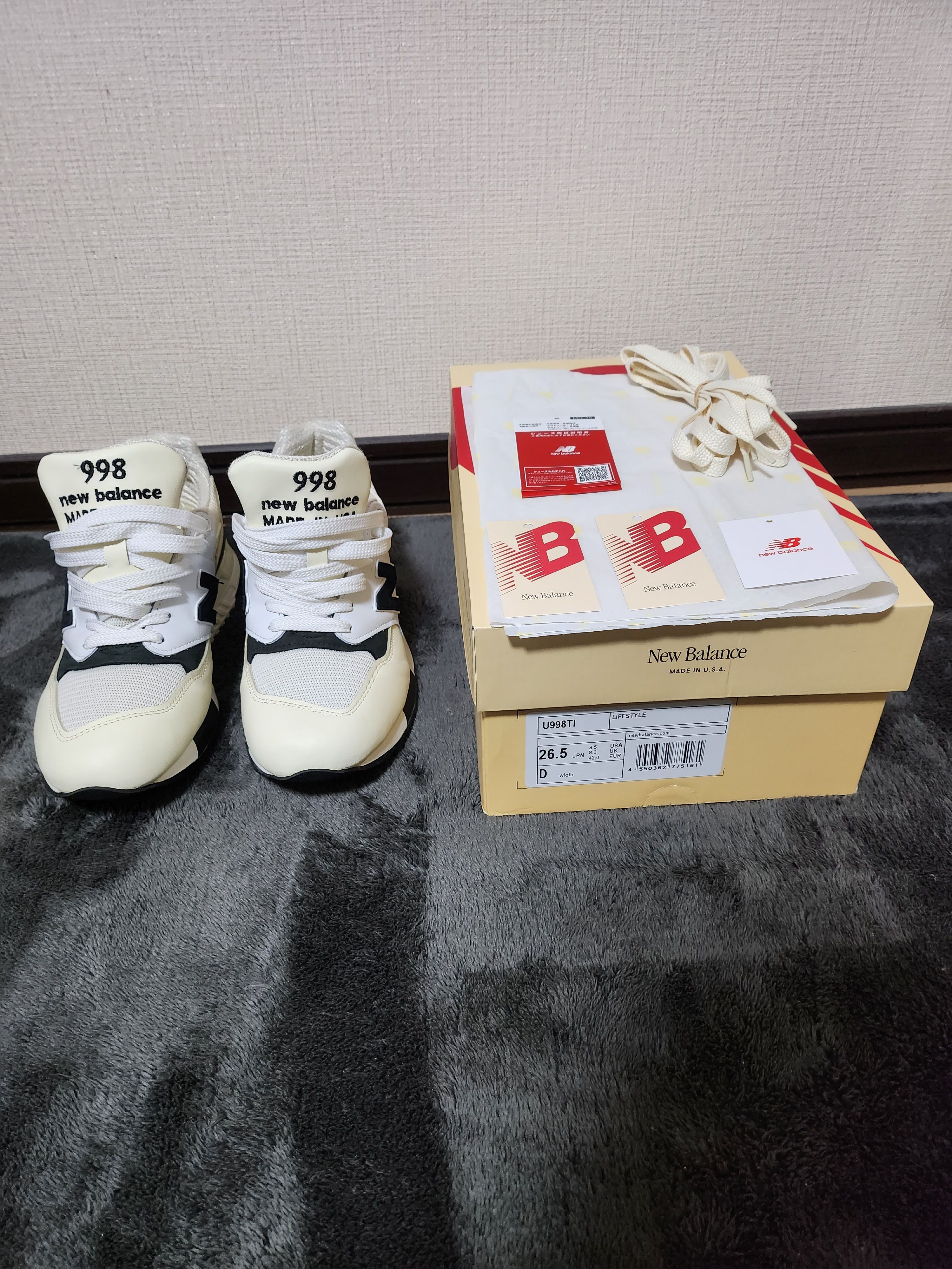 New Balance 998 "White/Black"