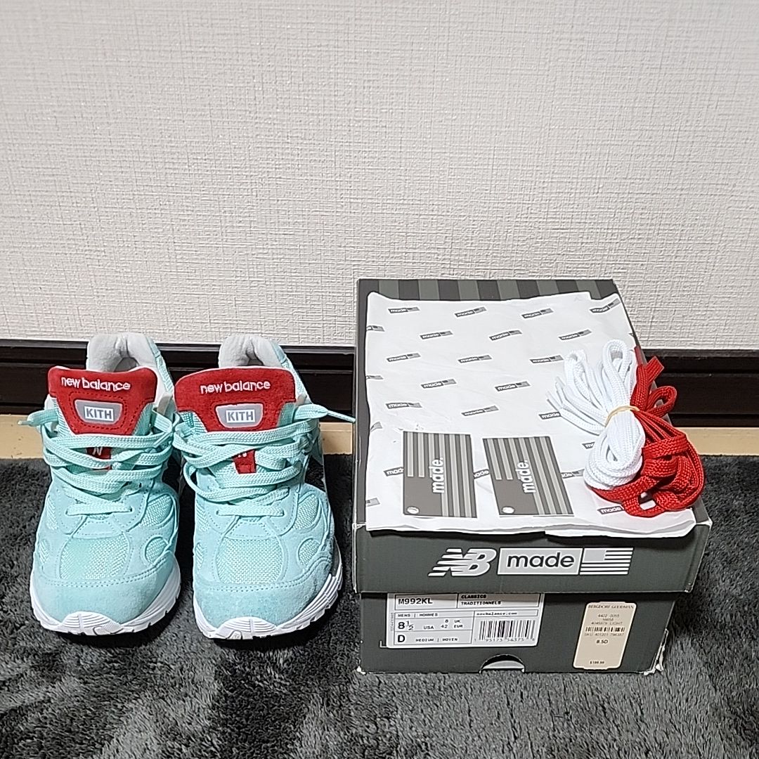 KITH × New Balance 992 Kithmas "Teal/Gray"