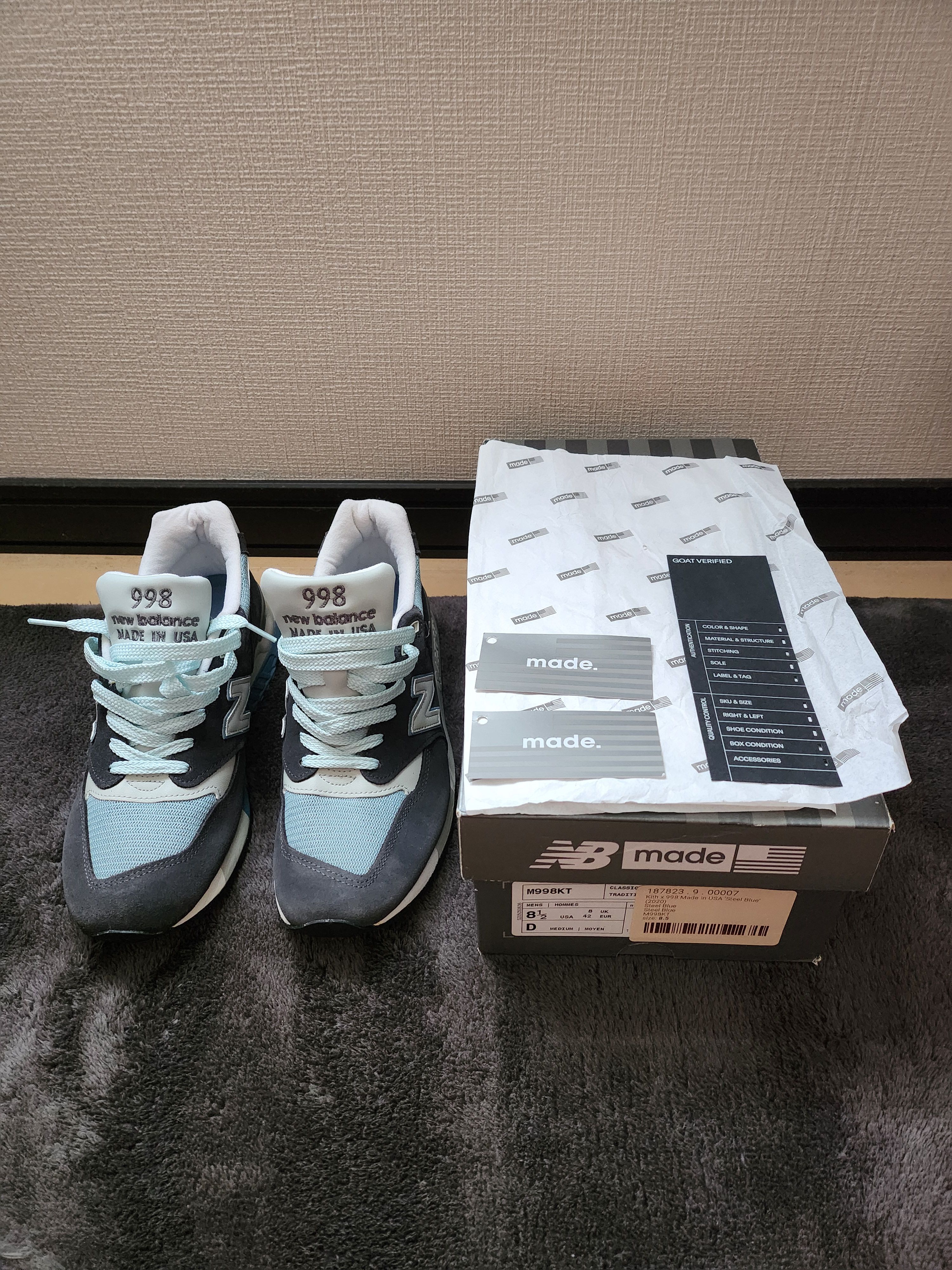 KITH × New Balance 998 "Steel Blue"