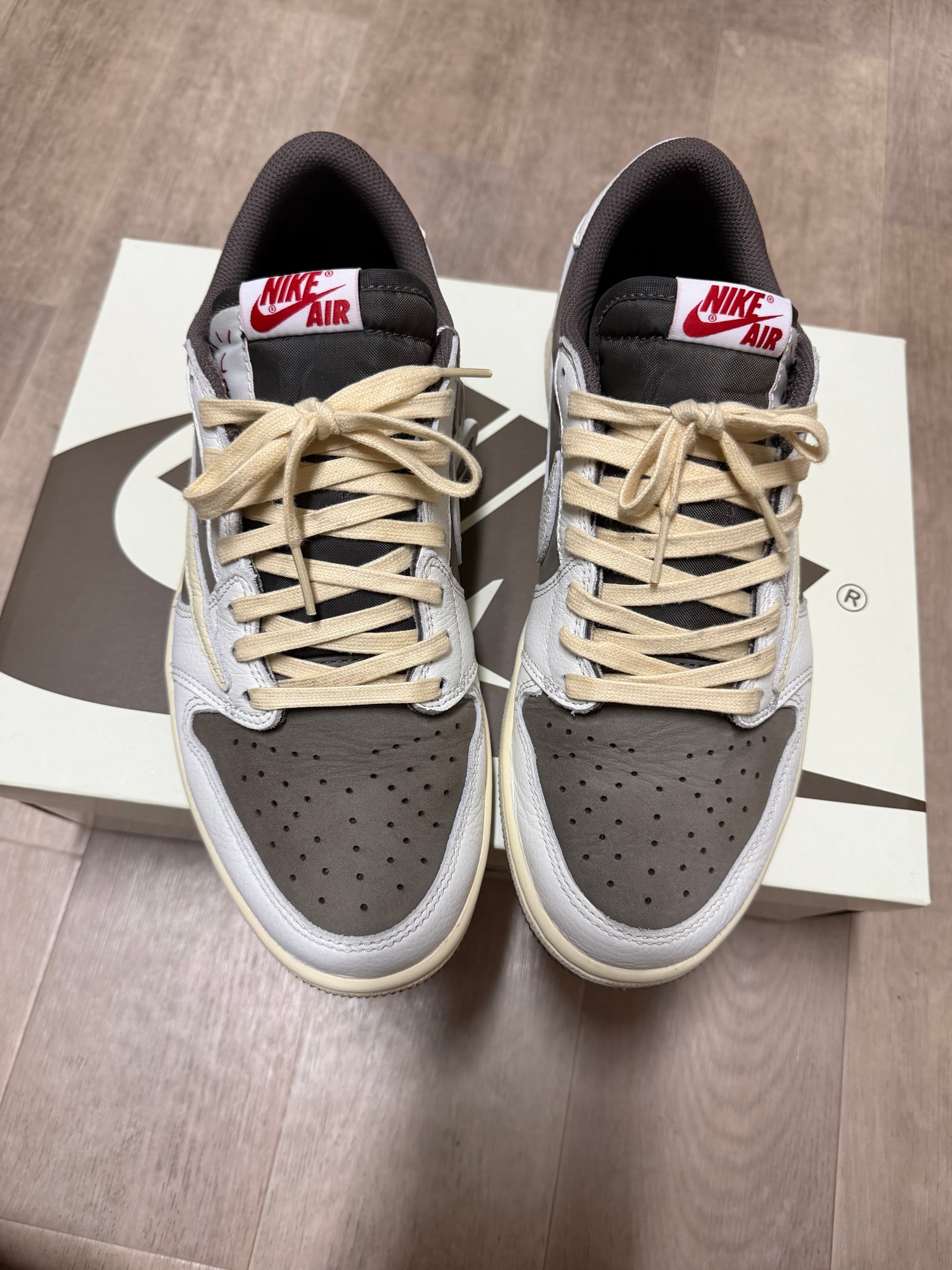 Travis Scott × Nike Air Jordan 1 Low OG SP "Reverse Mocha/Sail and Ridgerock"