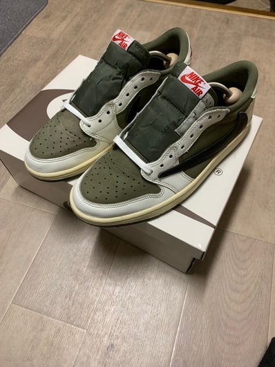 Travis Scott × Nike Air Jordan 1 Low OG SP "Reverse Olive"
