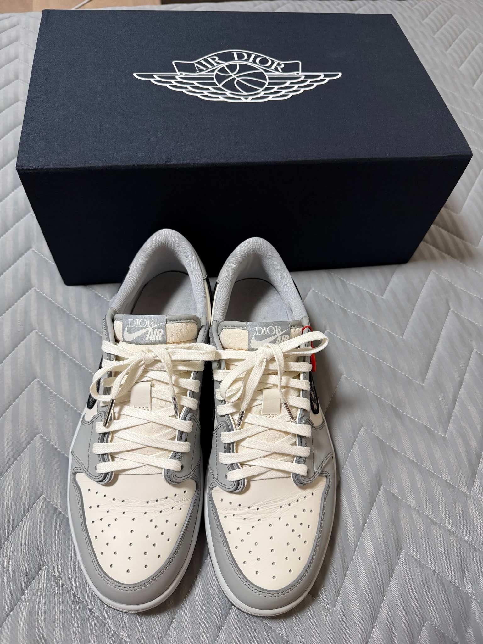 Dior × Nike Air Jordan 1 Low OG "Wolf Grey"