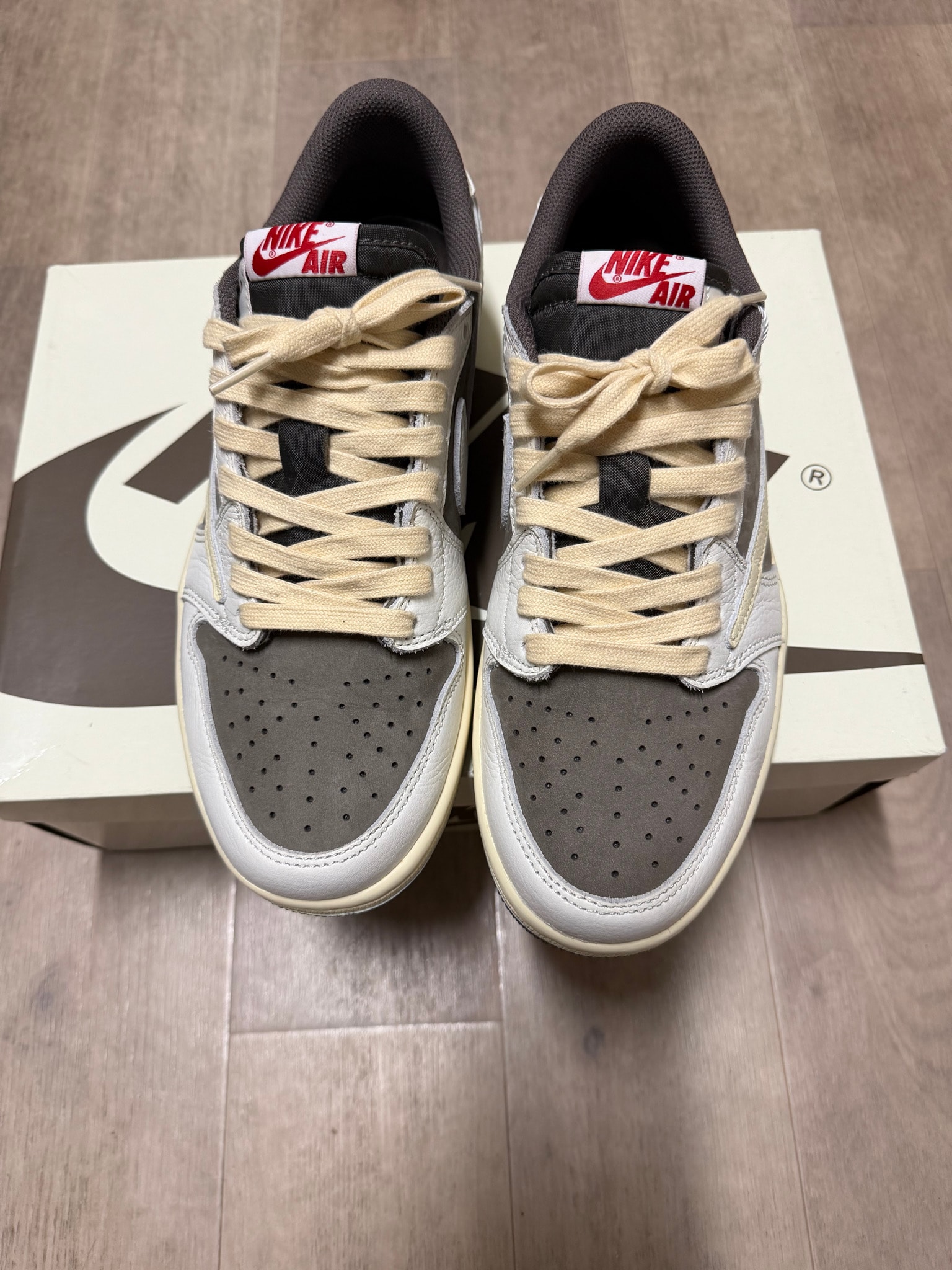 Travis Scott × Nike Air Jordan 1 Low OG SP "Reverse Mocha/Sail and Ridgerock"