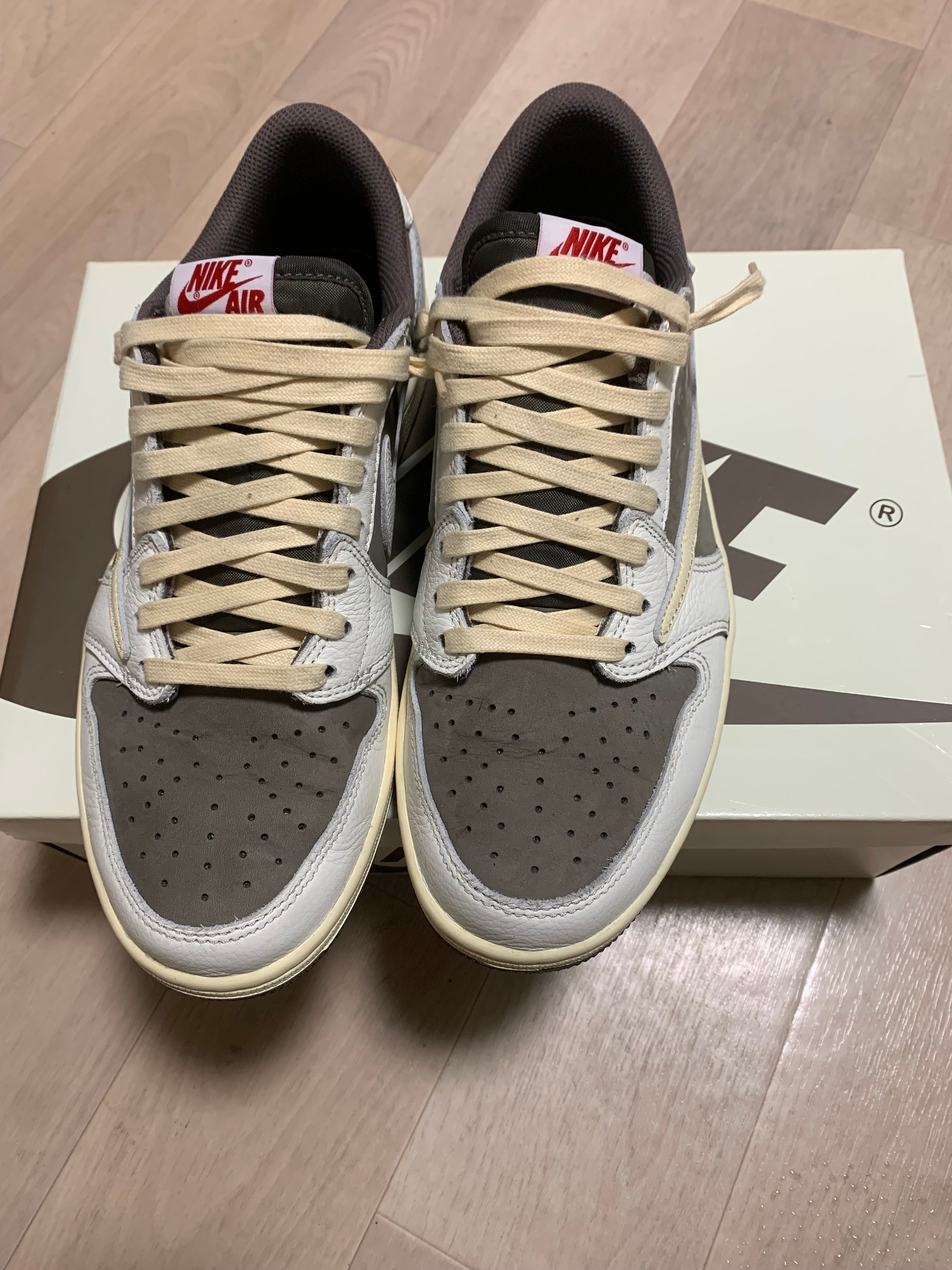 Travis Scott × Nike Air Jordan 1 Low OG SP "Reverse Mocha/Sail and Ridgerock"