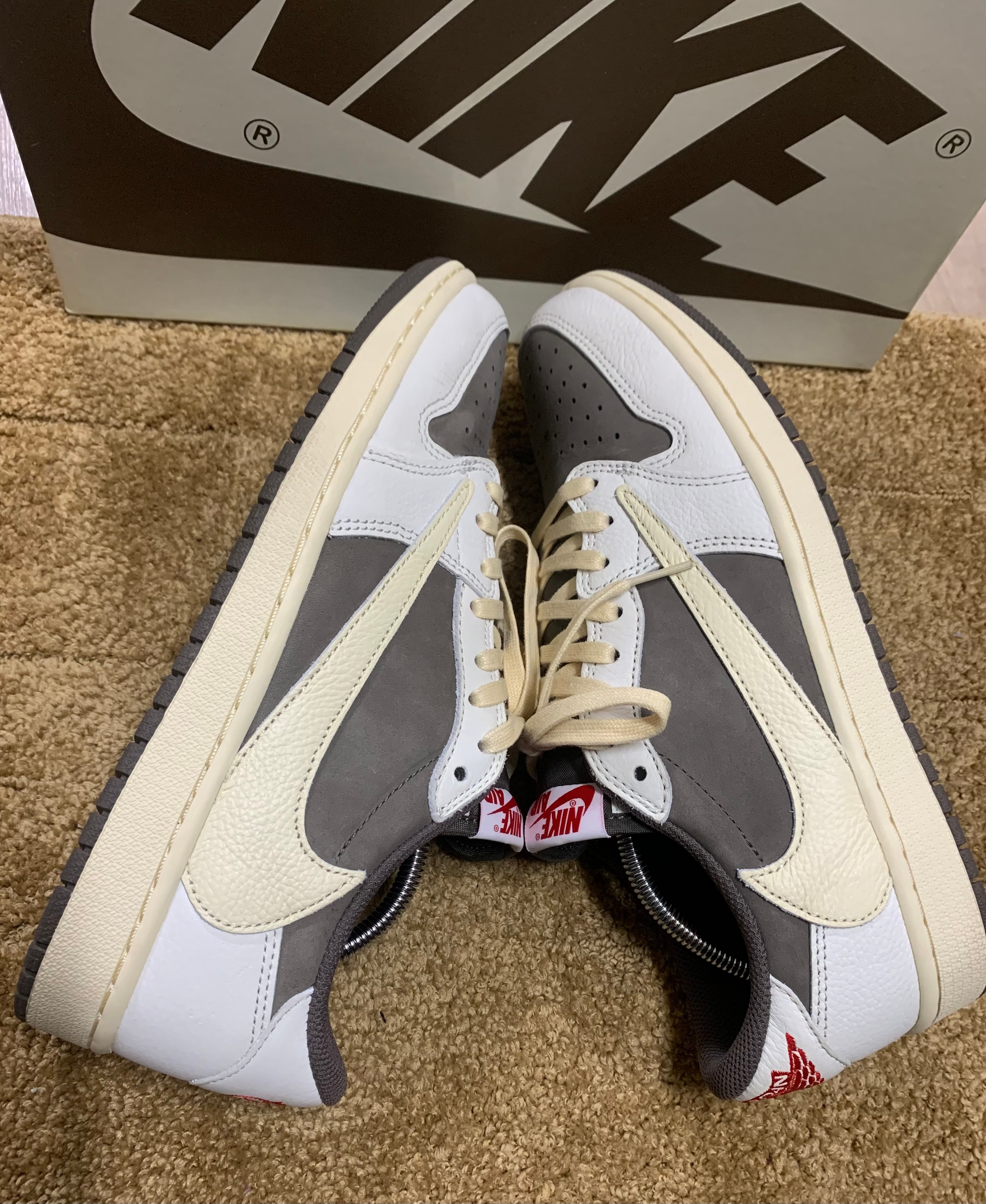 Travis Scott × Nike Air Jordan 1 Low OG SP "Reverse Mocha/Sail and Ridgerock"