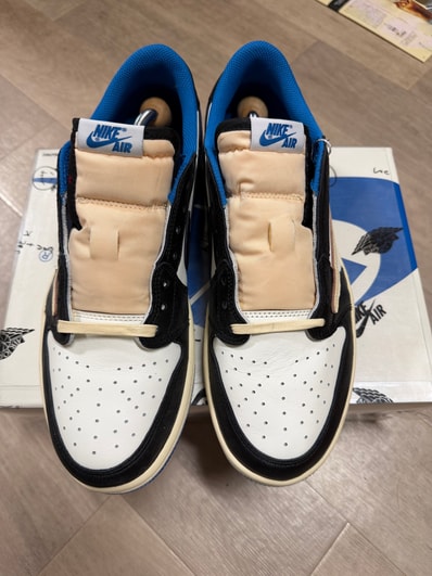 Travis Scott × fragment design × Nike Air Jordan 1 Low OG SP "Military Blue"