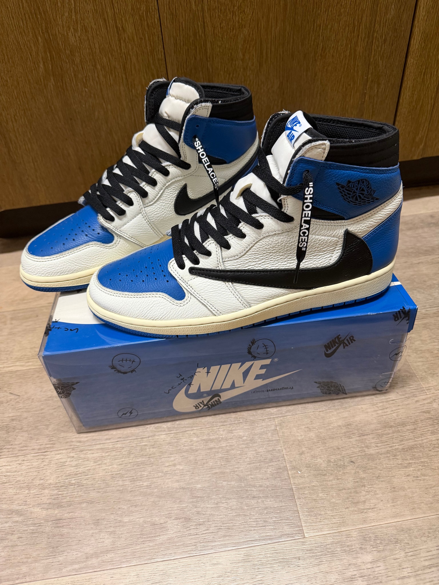 Travis Scott × fragment design × Nike Air Jordan 1 Retro High OG SP "Military Blue"