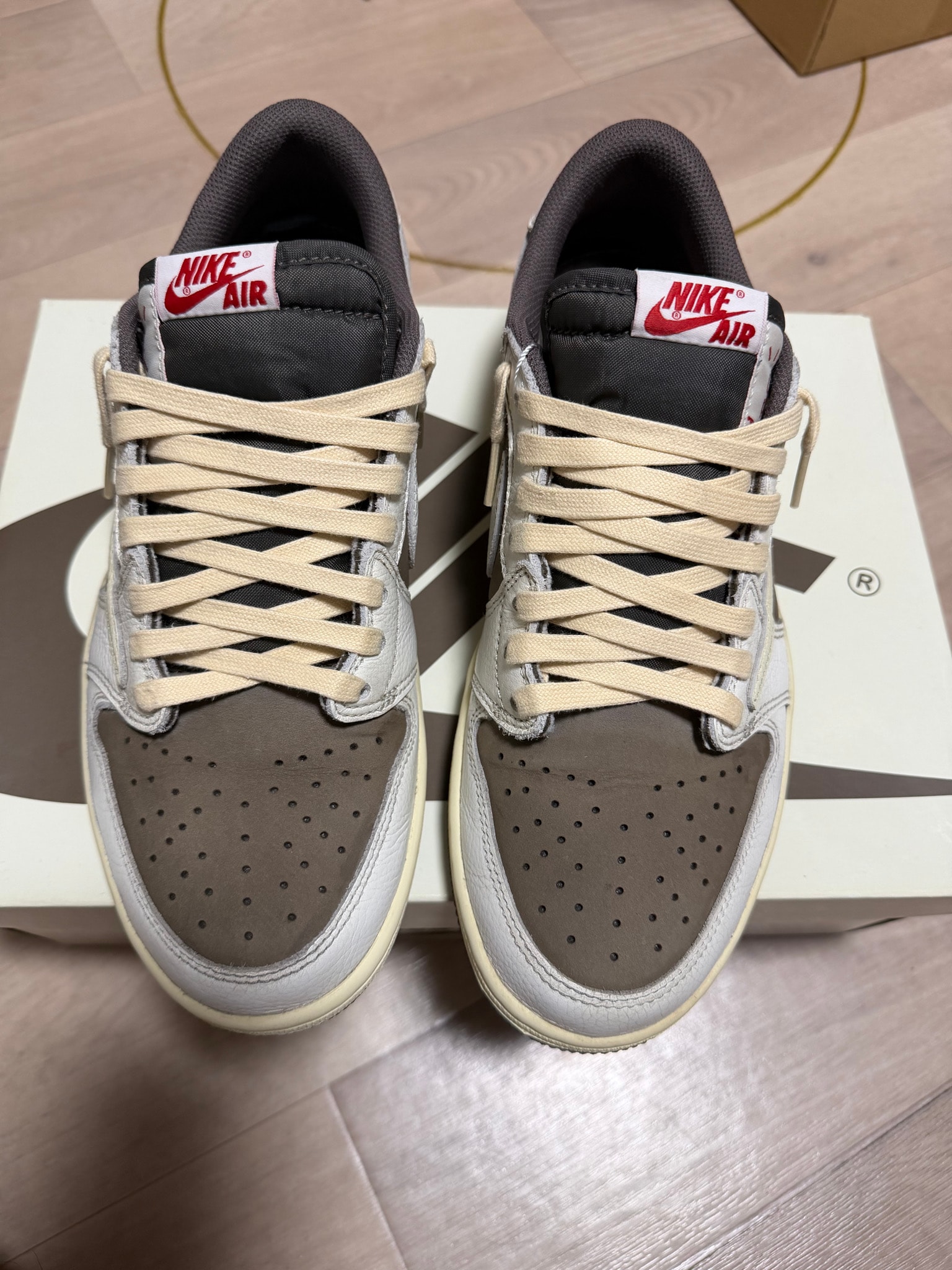 Travis Scott × Nike Air Jordan 1 Low OG SP "Reverse Mocha/Sail and Ridgerock"