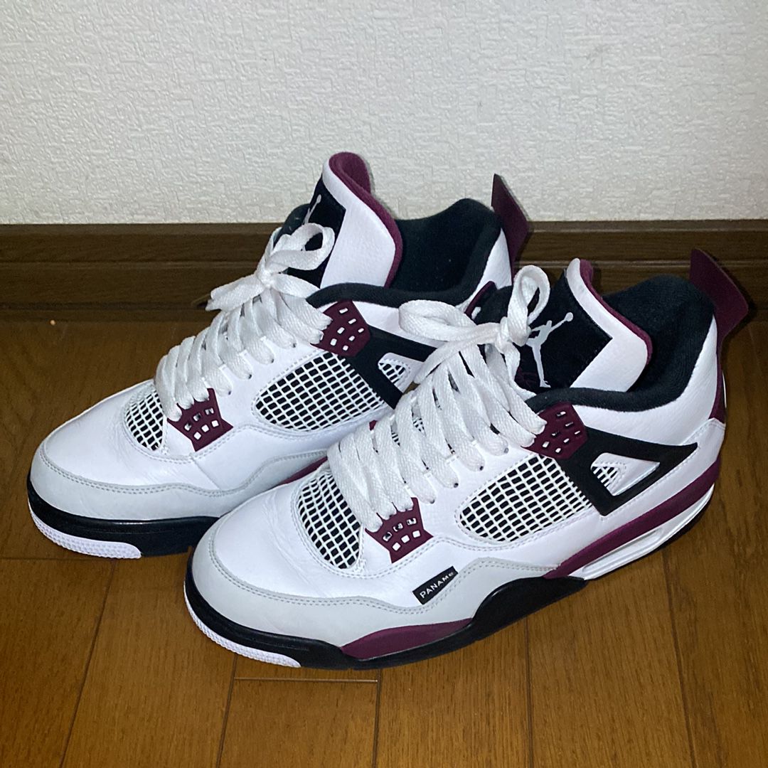 Paris Saint Germain ×Nike Air Jordan 4 Retro "White/Bordeaux/Neutral Gray"