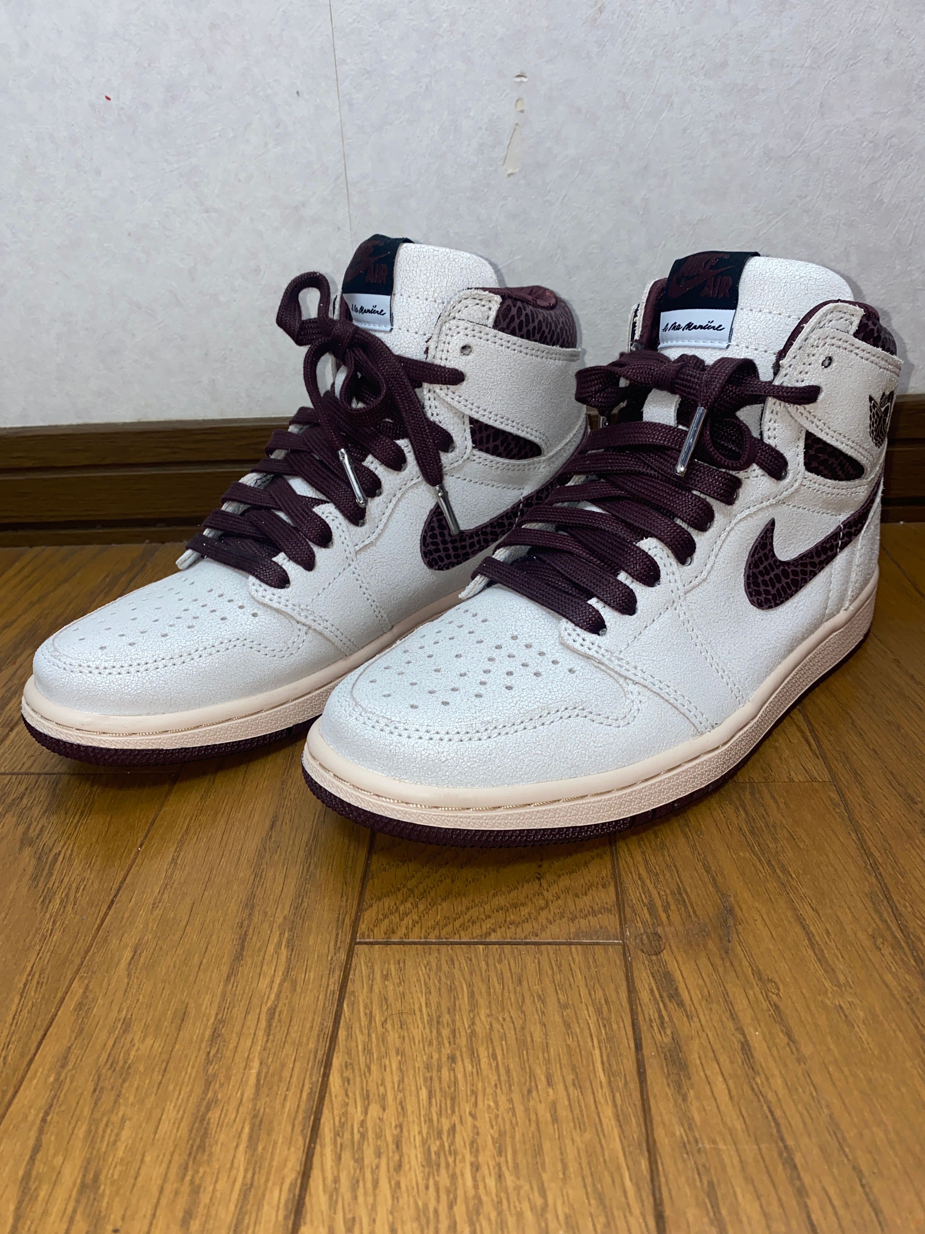 A Ma Maniere × Nike Air Jordan 1 Retro High OG "Sail and Burgundy"