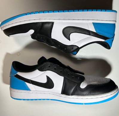 Nike Women's Air Jordan 1 Low OG "Black and Dark Powder Blue/UNC"