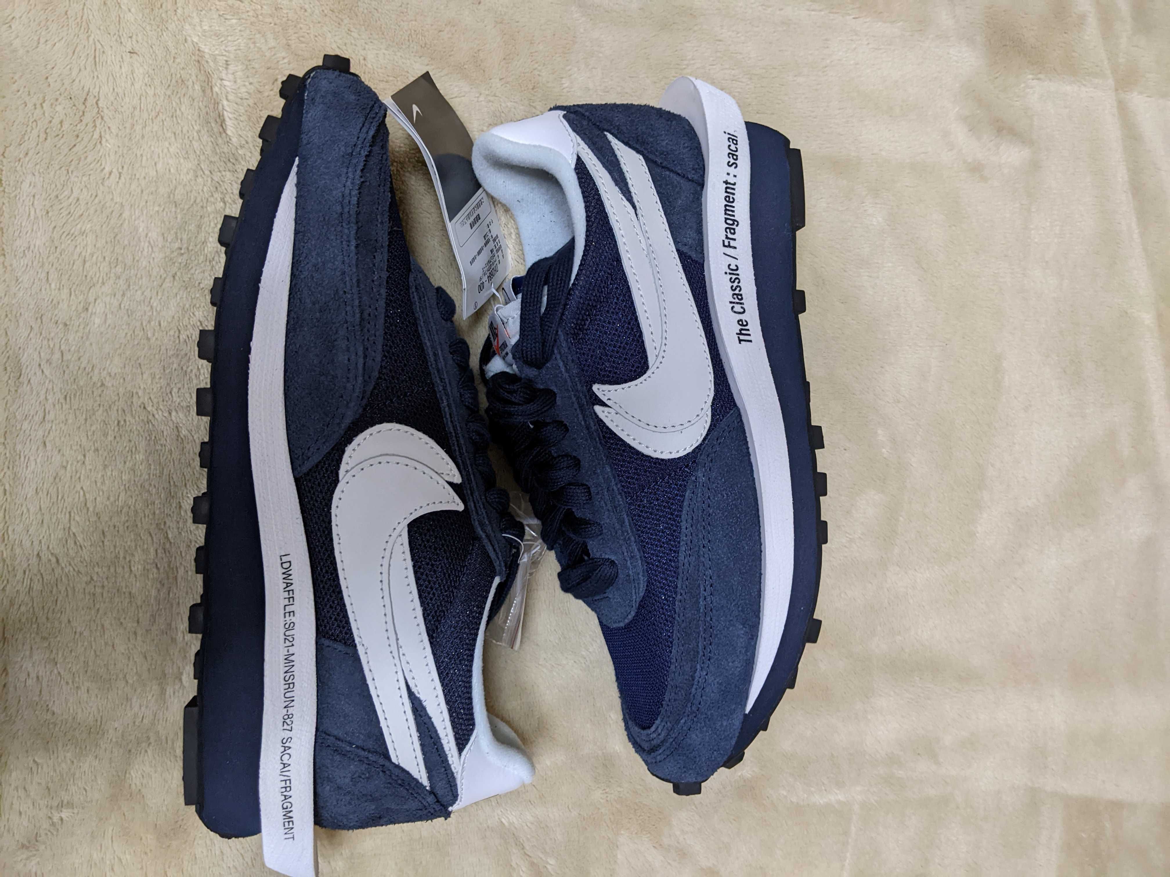 Fragment × sacai × Nike LD Waffle "Blackended Blue"