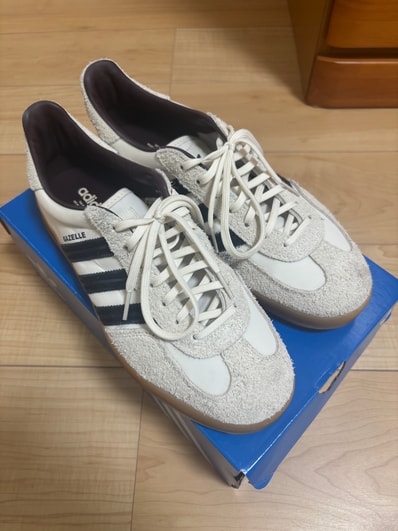 Hikari Shibata × adidas Gazelle Indoor "Core White/Night Grey/Cream White"