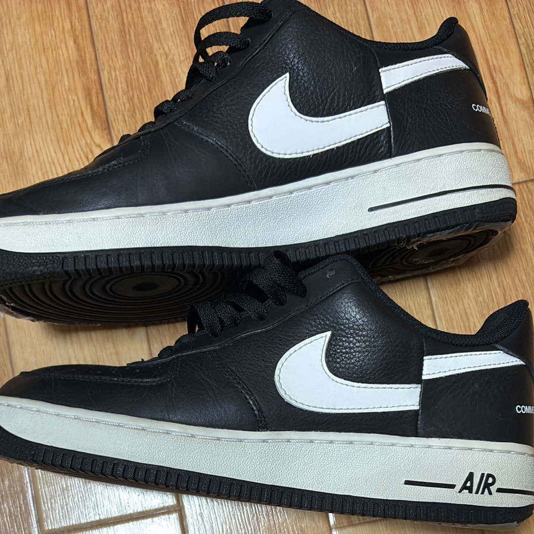 Supreme × COMME des GARCONS SHIRT × Nike Air Force 1 Low "Black/White" (2018)