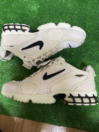 Stussy × Nike Air Zoom Spiridon CG 2 "Fossil/Black"