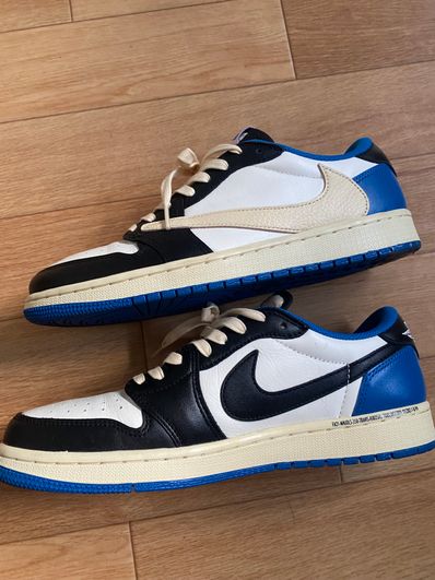 Travis Scott × fragment design × Nike Air Jordan 1 Low OG SP "Military Blue"