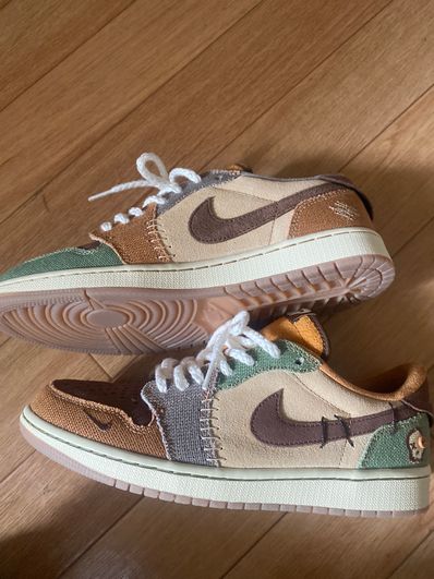 Zion Williamson × Nike Air Jordan 1 Low OG "Flax and Oil Green"
