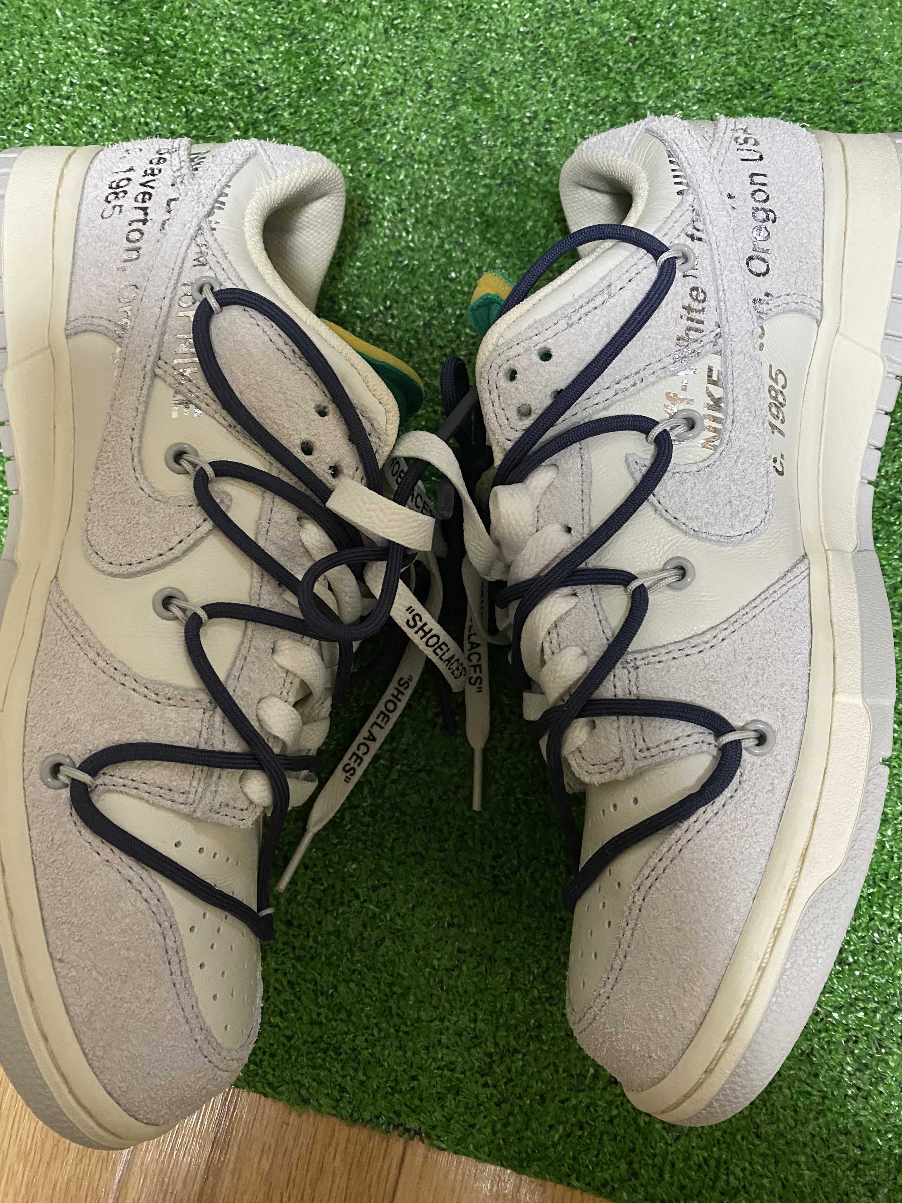 Off-White × Nike Dunk Low "Sail/Neutral Grey/Gridiron"