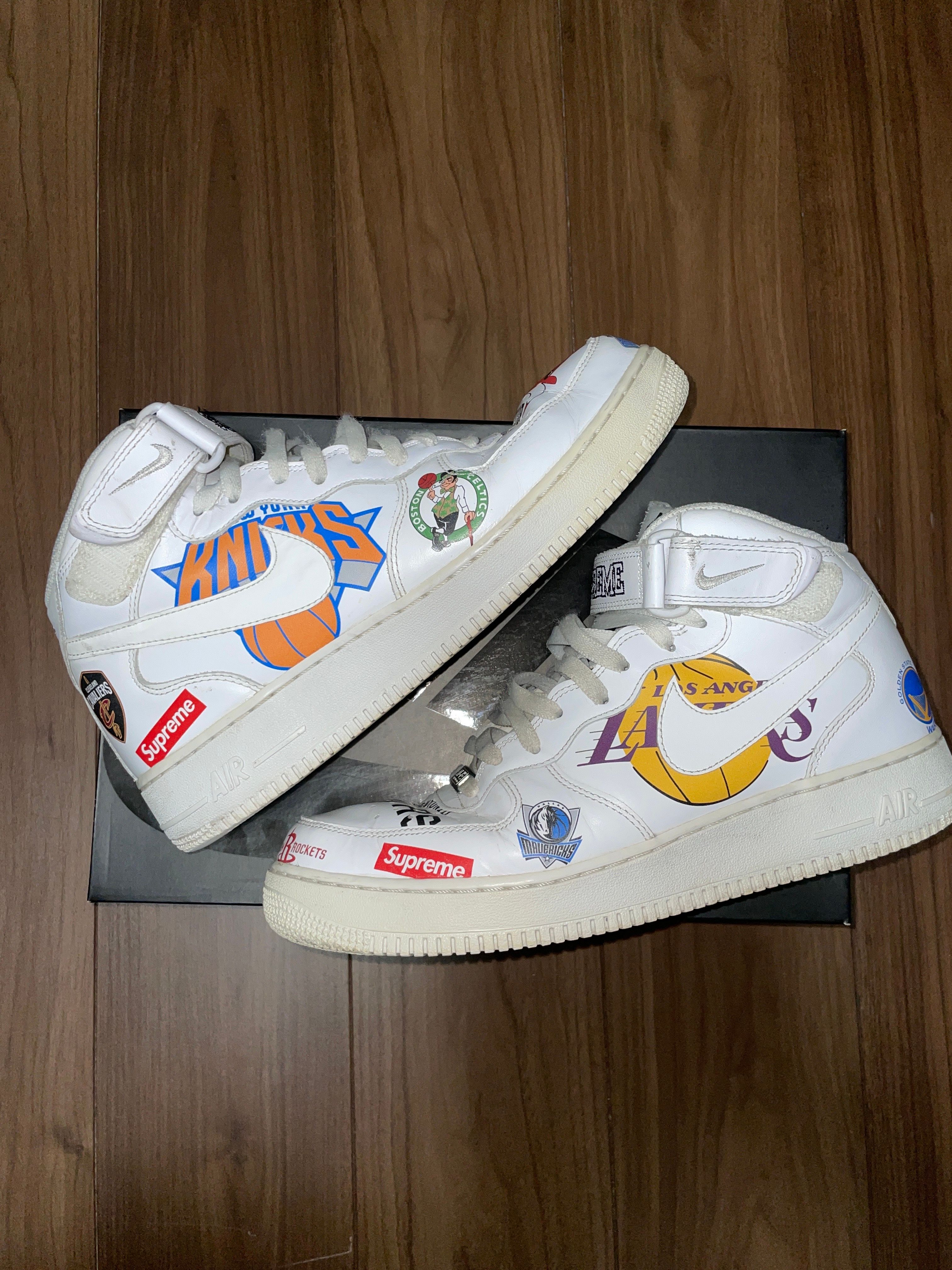 Supreme × NBA × Nike Air Force 1 Mid '07 "White"