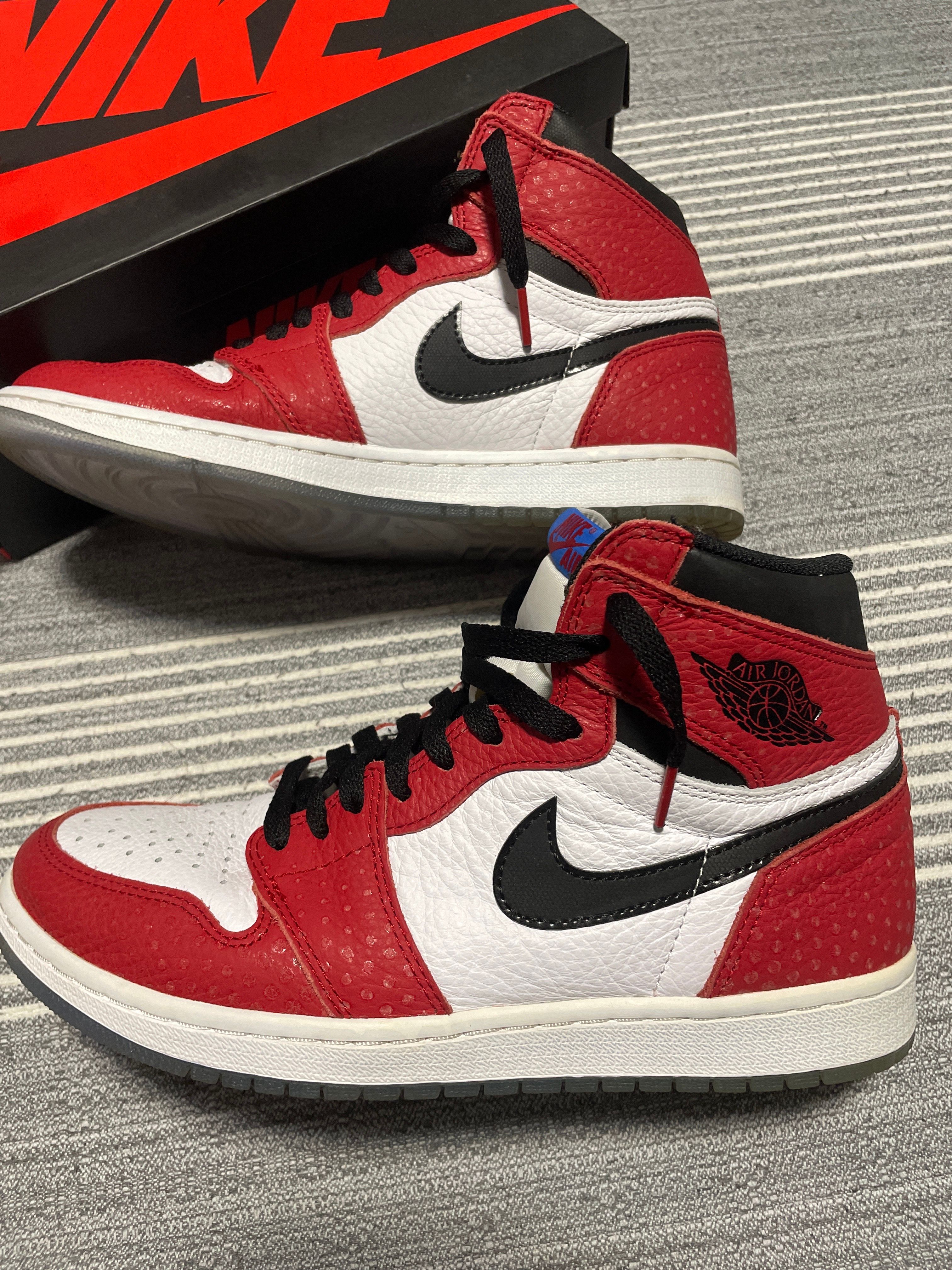 Spiderman × Nike Air Jordan 1 Origin Story "Gym Red/White/Photo Blue/Black"