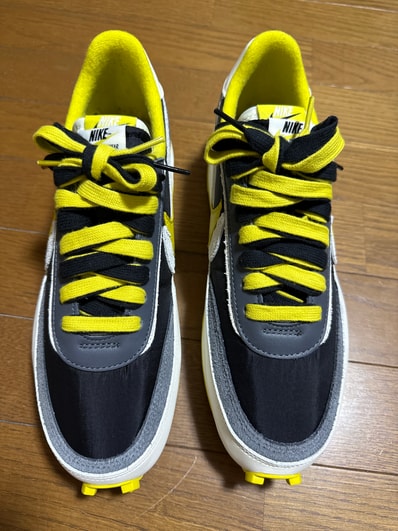 UNDERCOVER × sacai × Nike LD Waffle "Black/Sail-Dark Grey-Bright Citron"