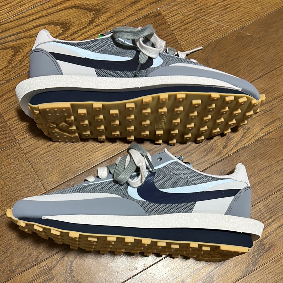 CLOT × Sacai × Nike LD Waffle "Grey Obsidian/Cool Grey"