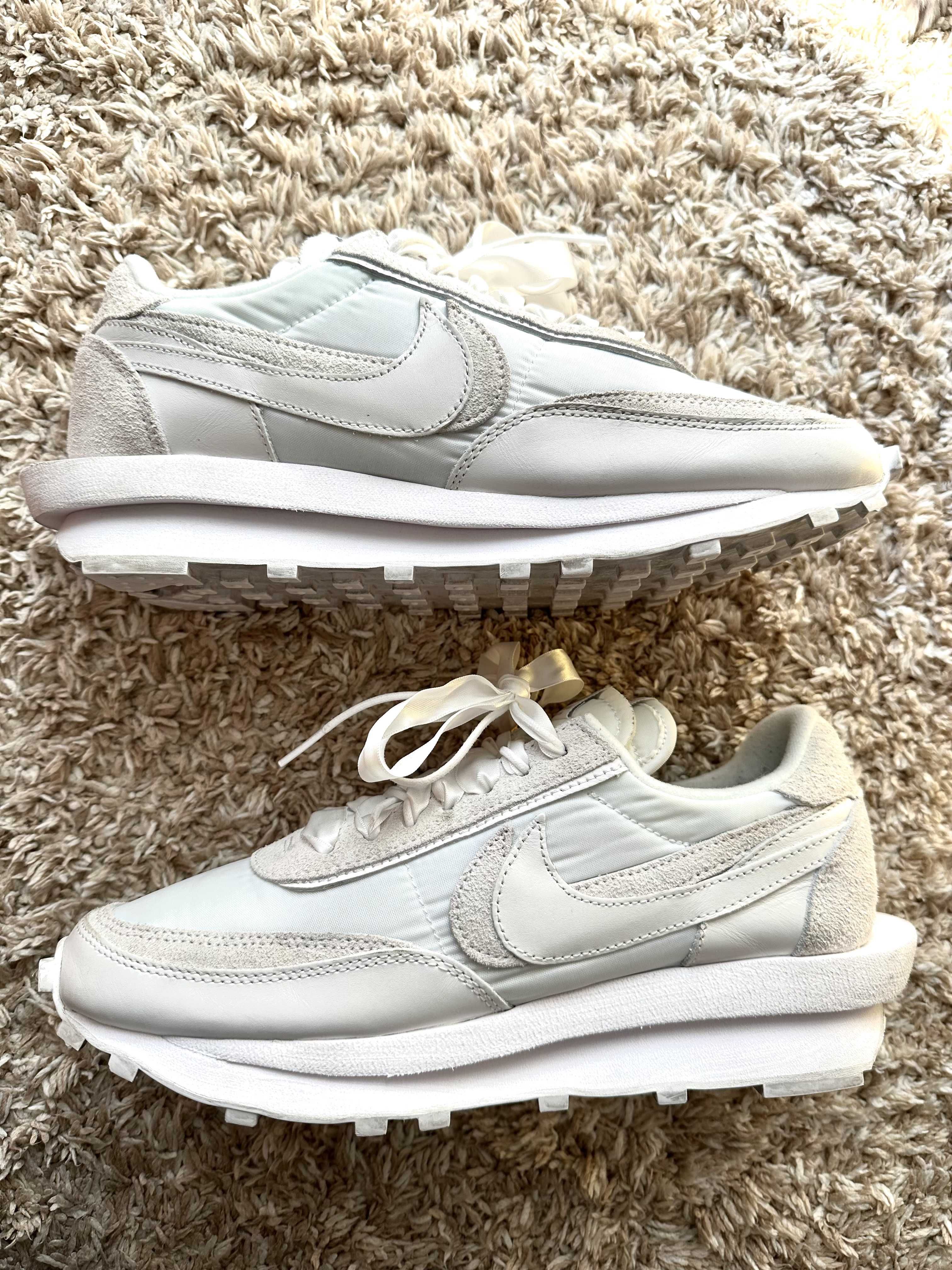 sacai × Nike LDV Waffle "Triple White"