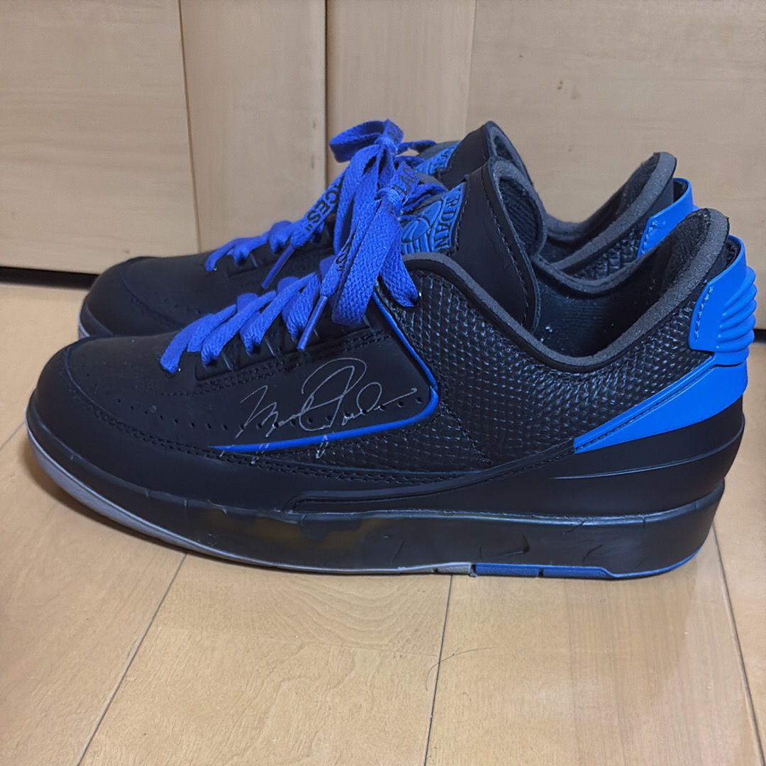 Off-White × Nike Air Jordan 2 Low "Black and Varsity Royal"