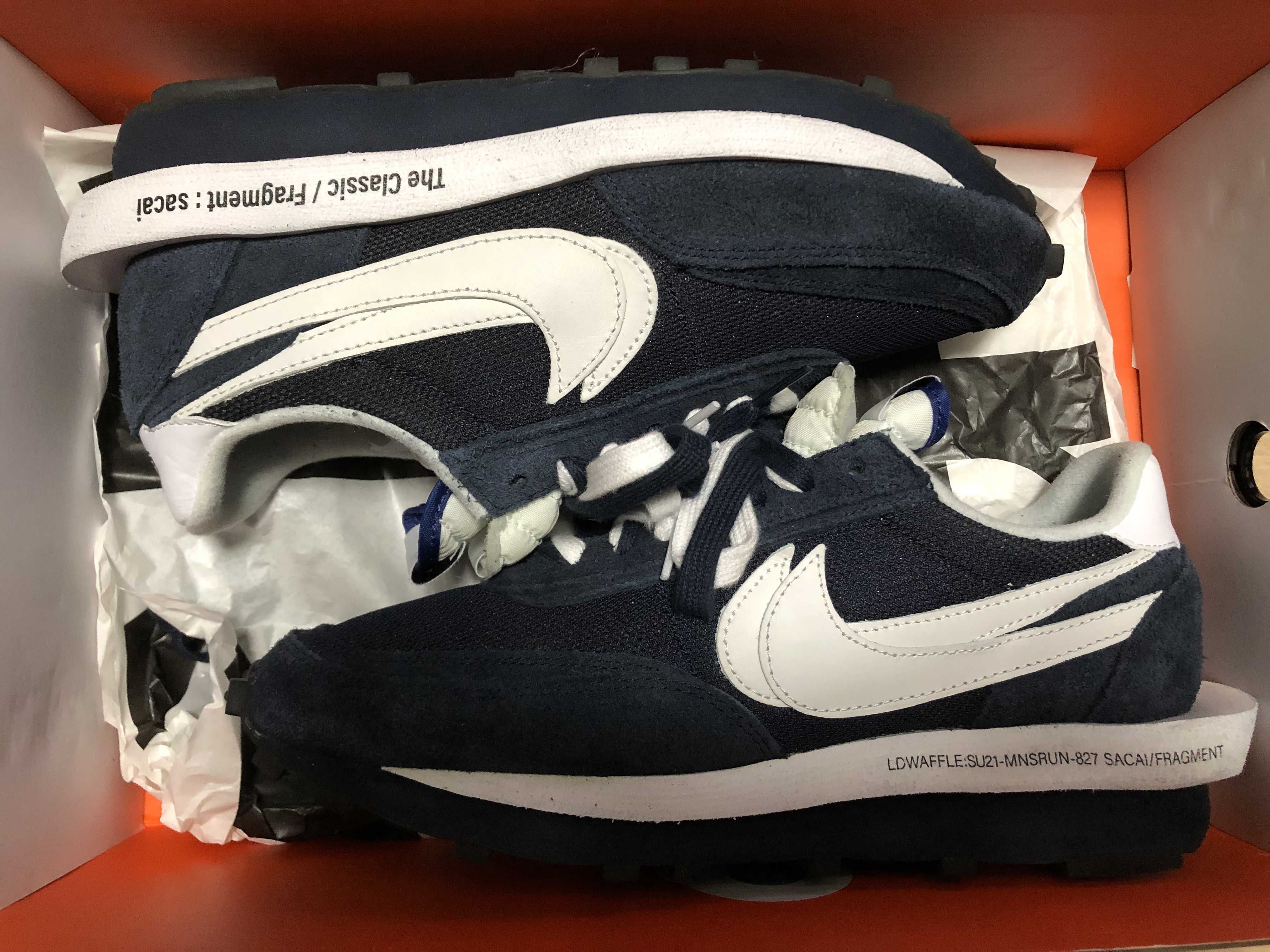 Fragment × sacai × Nike LD Waffle "Blackended Blue"