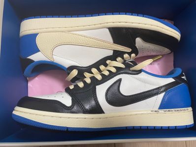 Travis Scott × fragment design × Nike Air Jordan 1 Low OG SP "Military Blue"