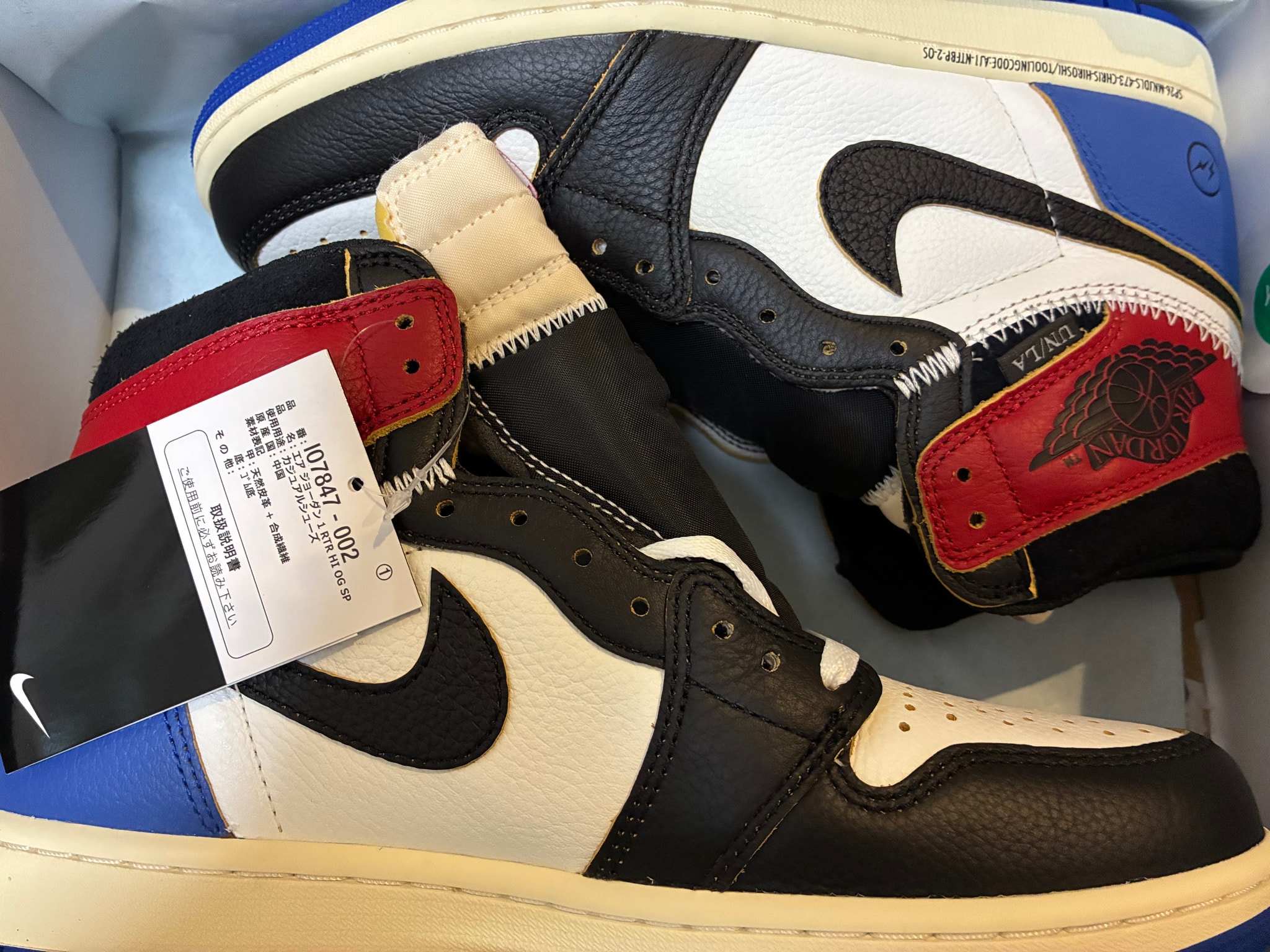 fragment design × UNION × Nike Air Jordan 1 High OG 
