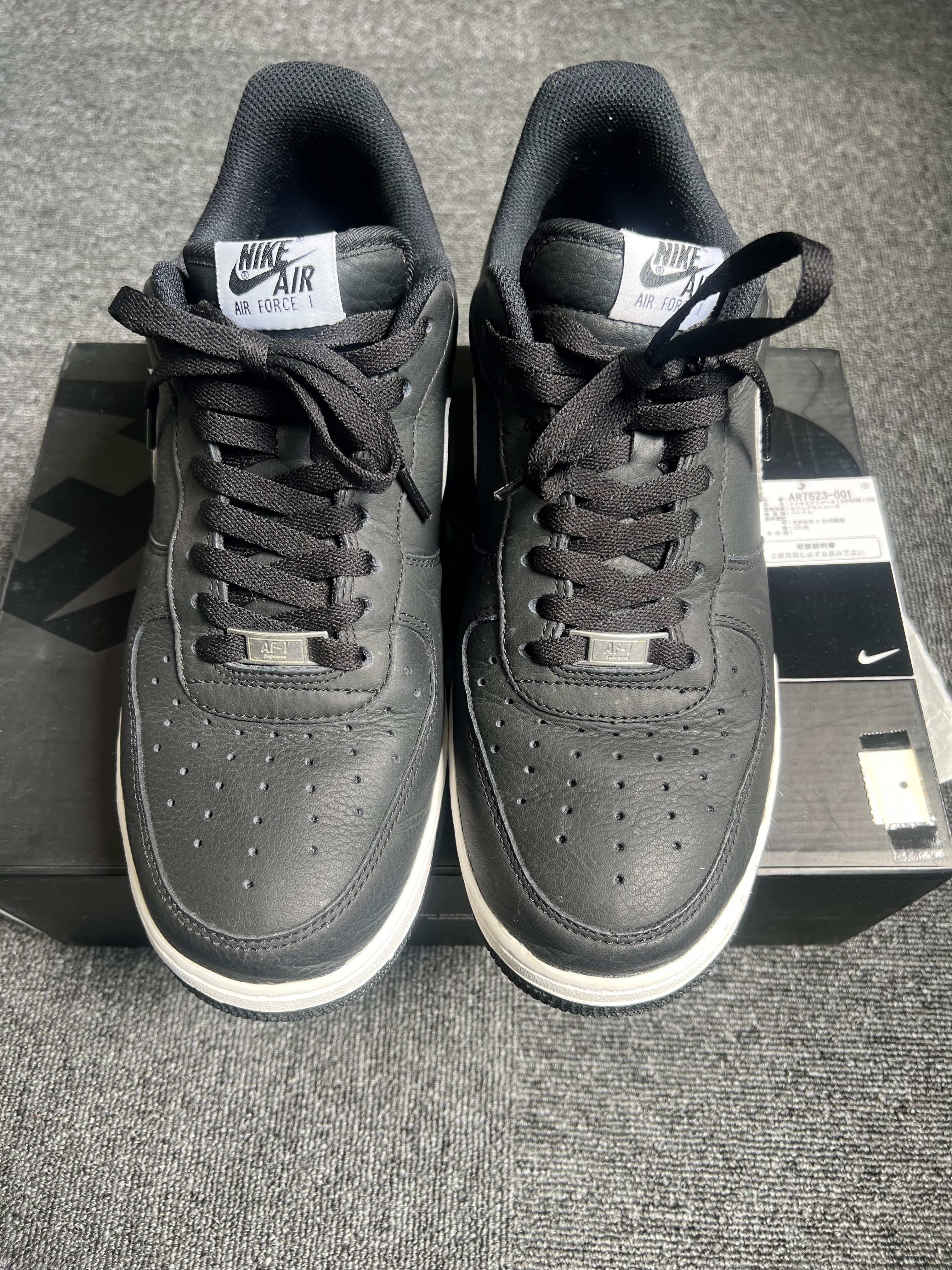 Supreme × COMME des GARCONS SHIRT × Nike Air Force 1 Low "Black/White" (2018)