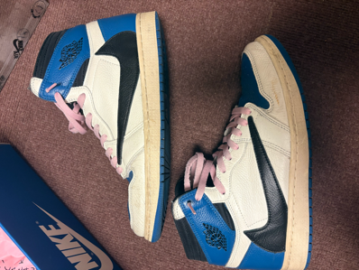 Travis Scott × fragment design × Nike Air Jordan 1 Retro High OG SP "Military Blue"