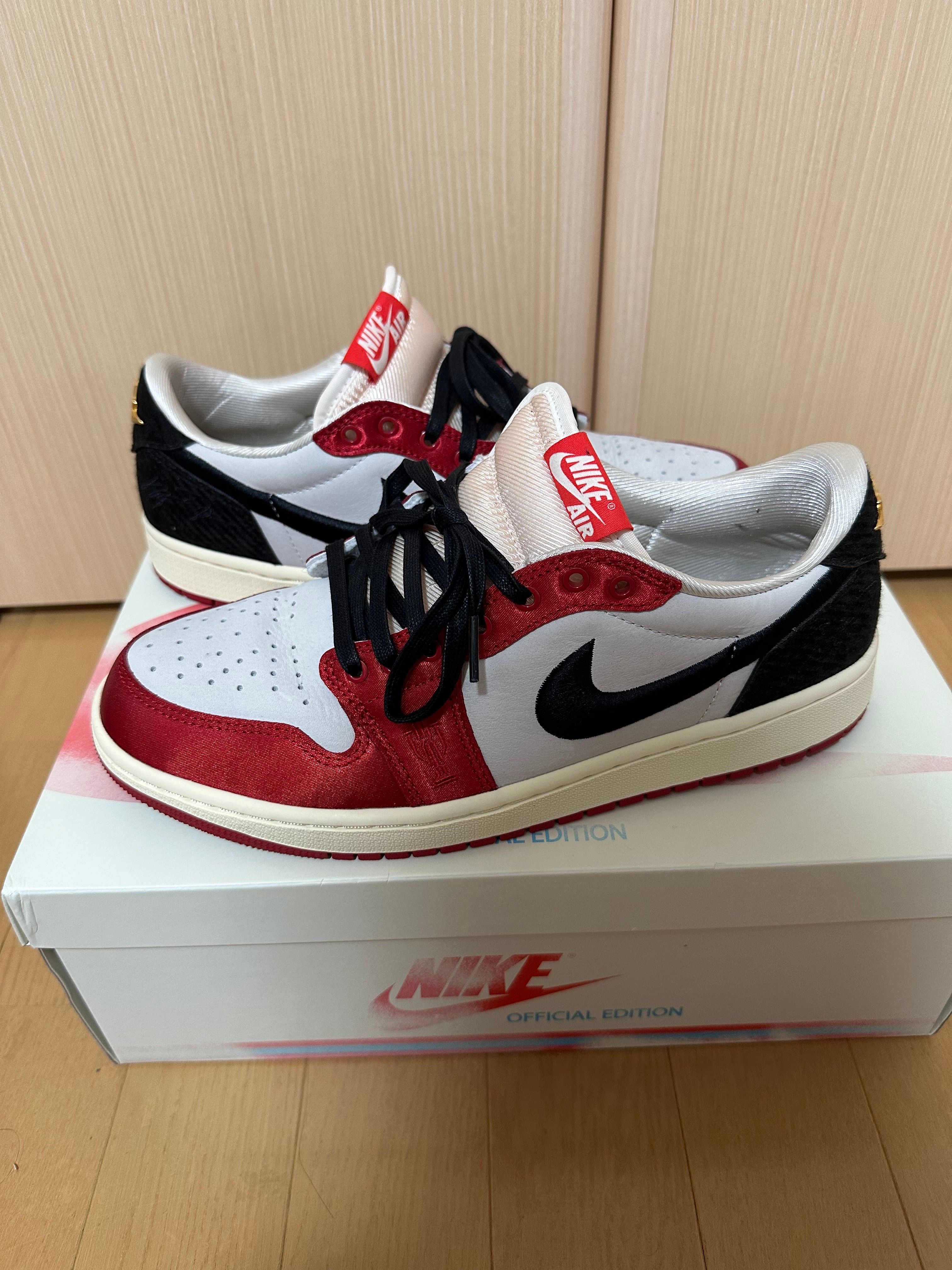 Trophy Room × Nike Air Jordan 1 Low OG "Sail and Varsity Red"