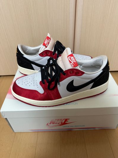 Trophy Room × Nike Air Jordan 1 Low OG "Sail and Varsity Red"