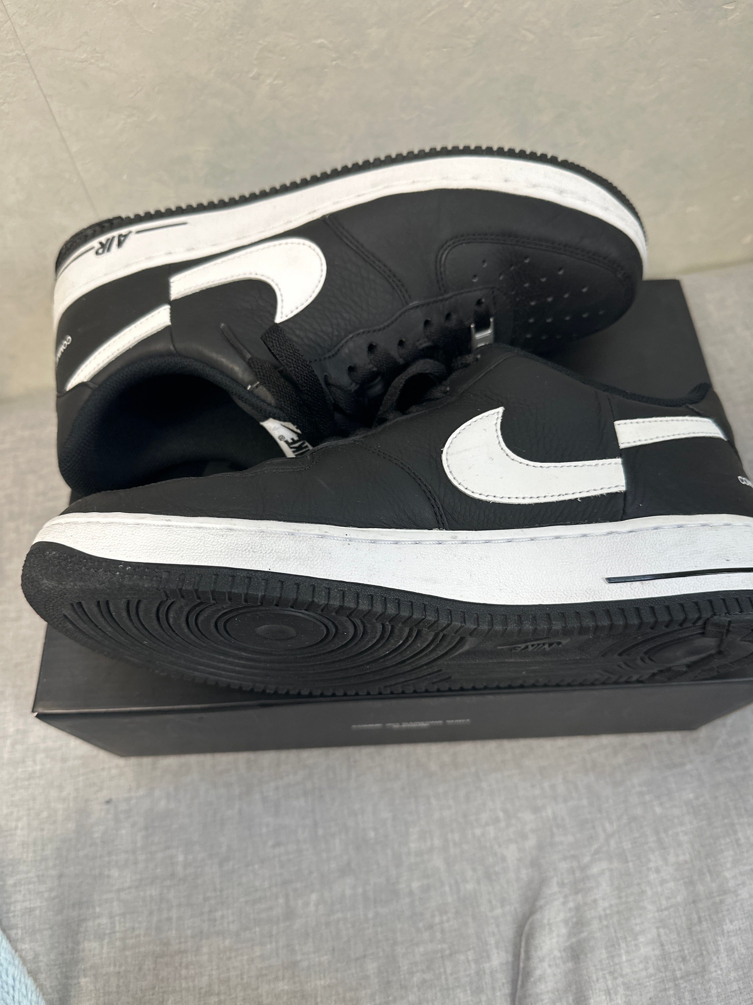 Supreme × COMME des GARCONS SHIRT × Nike Air Force 1 Low "Black/White" (2018)