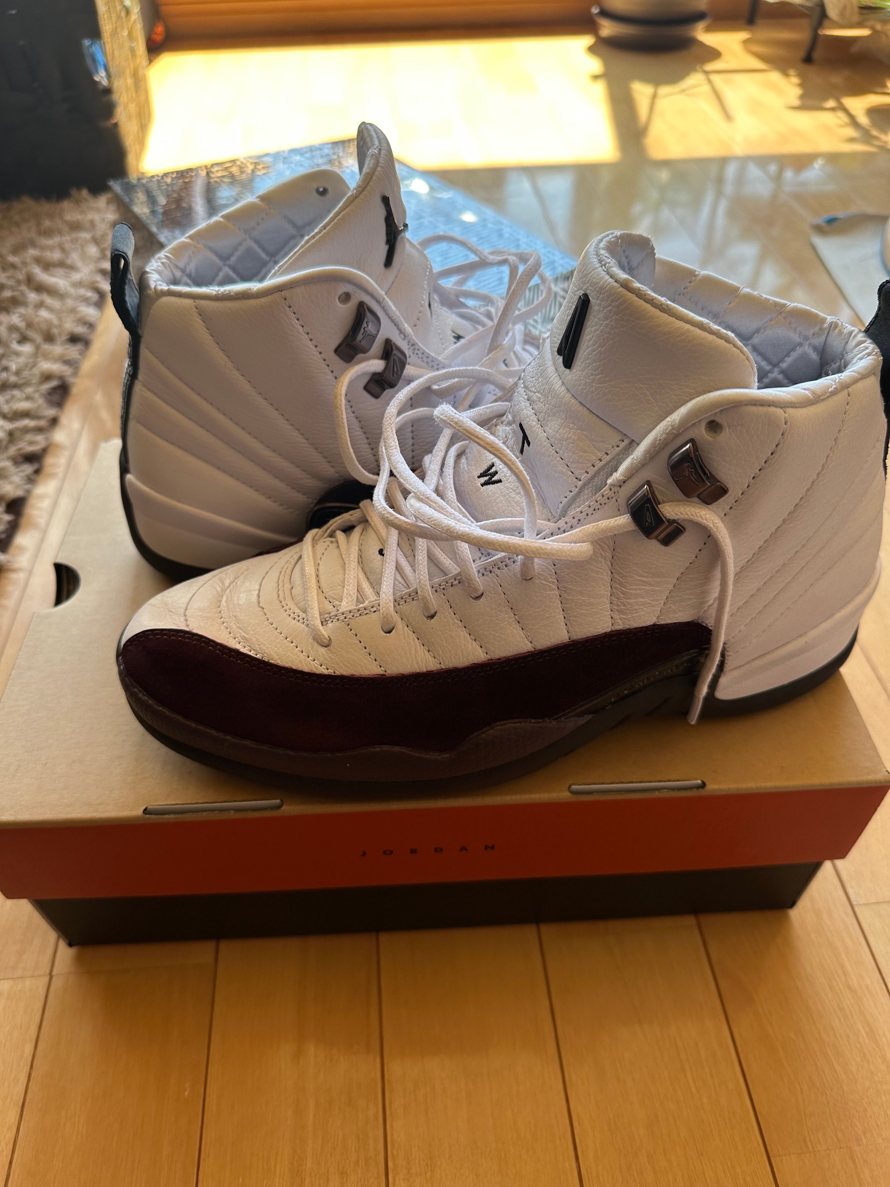 A Ma Maniere × Nike Women's Air Jordan 12 "White and Burgundy Crush"