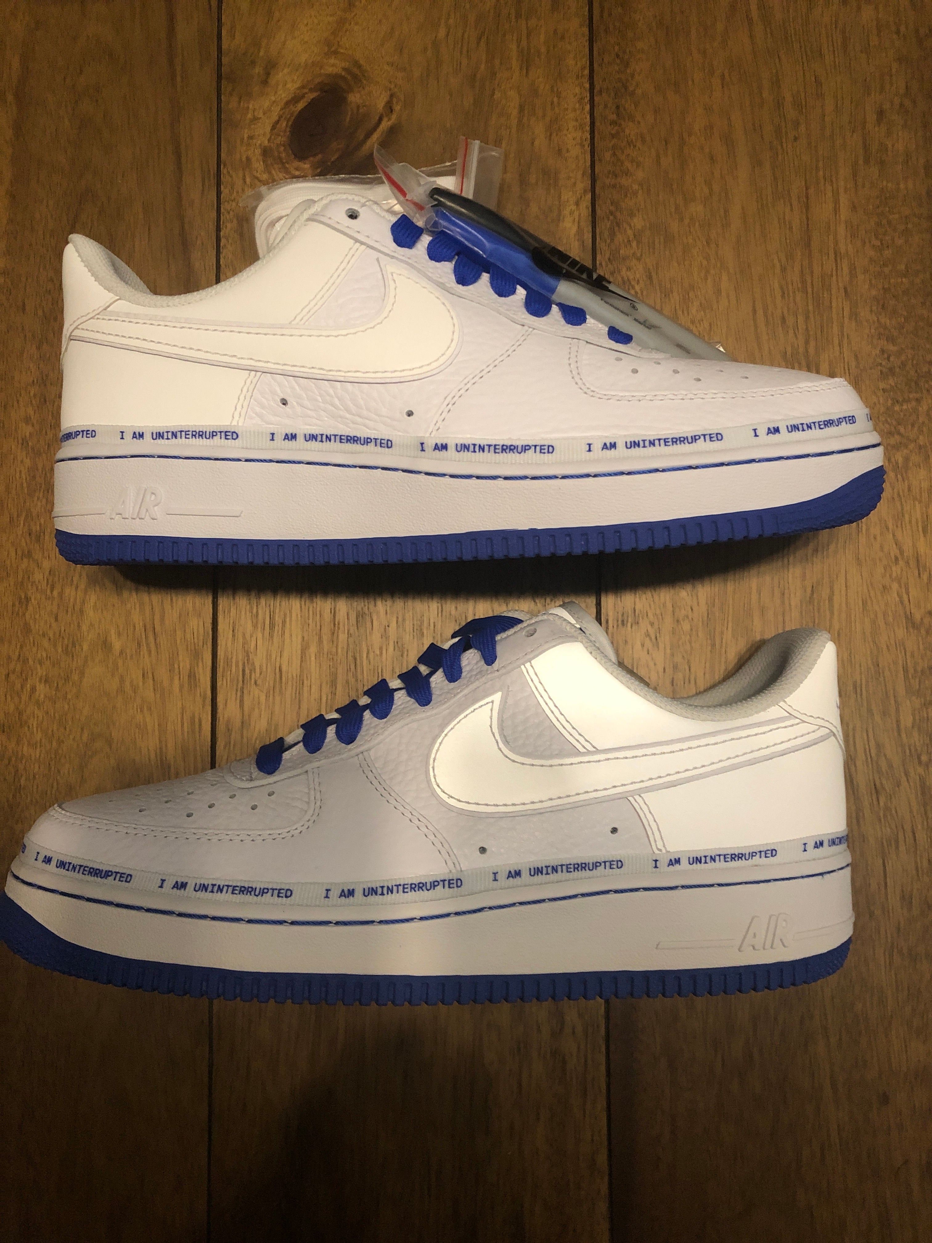 Uninterrupted × Nike Air Force 1 "White/Lapis Blue"