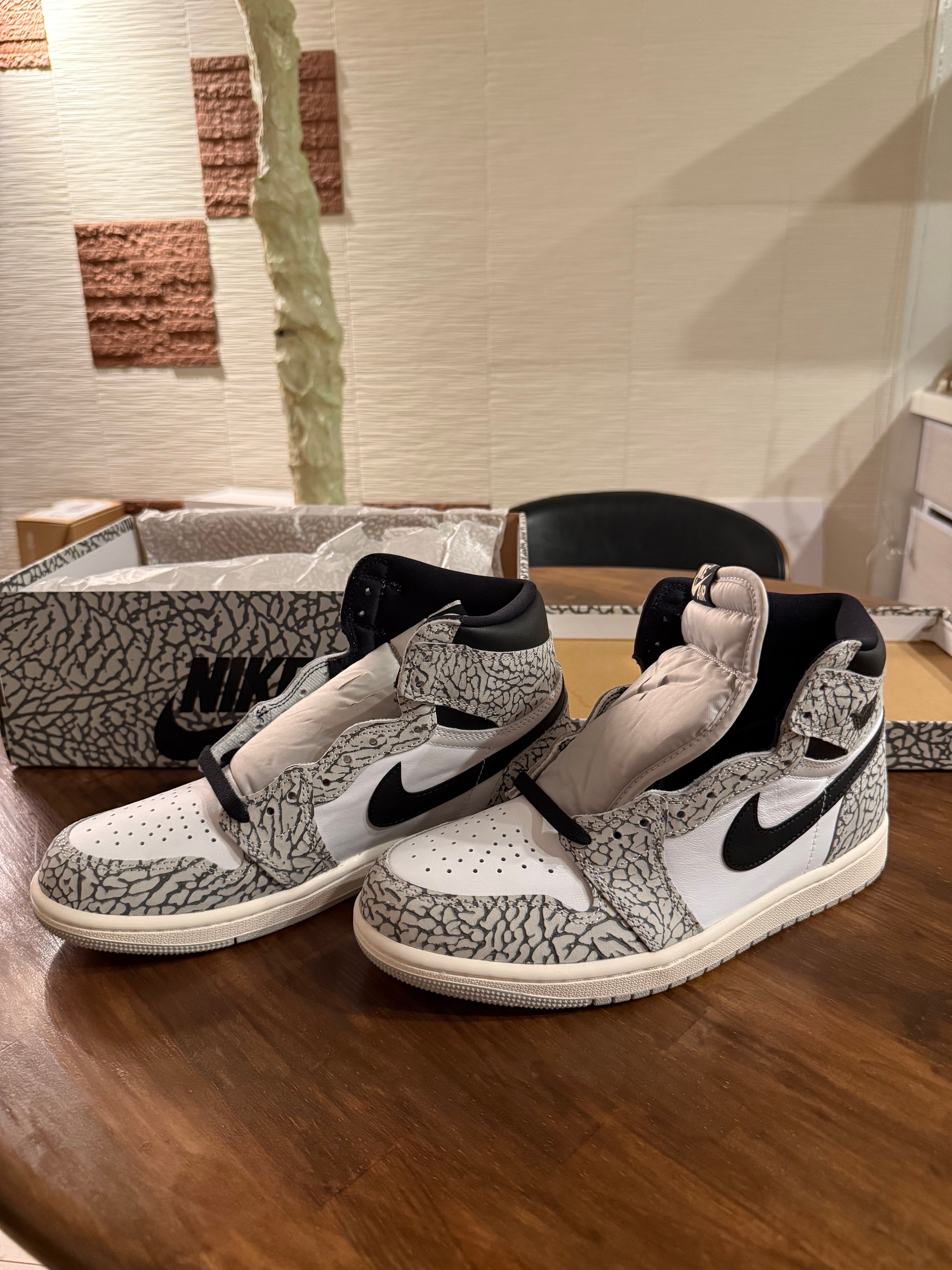 Nike Air Jordan 1 High OG "White Cement/Safari"