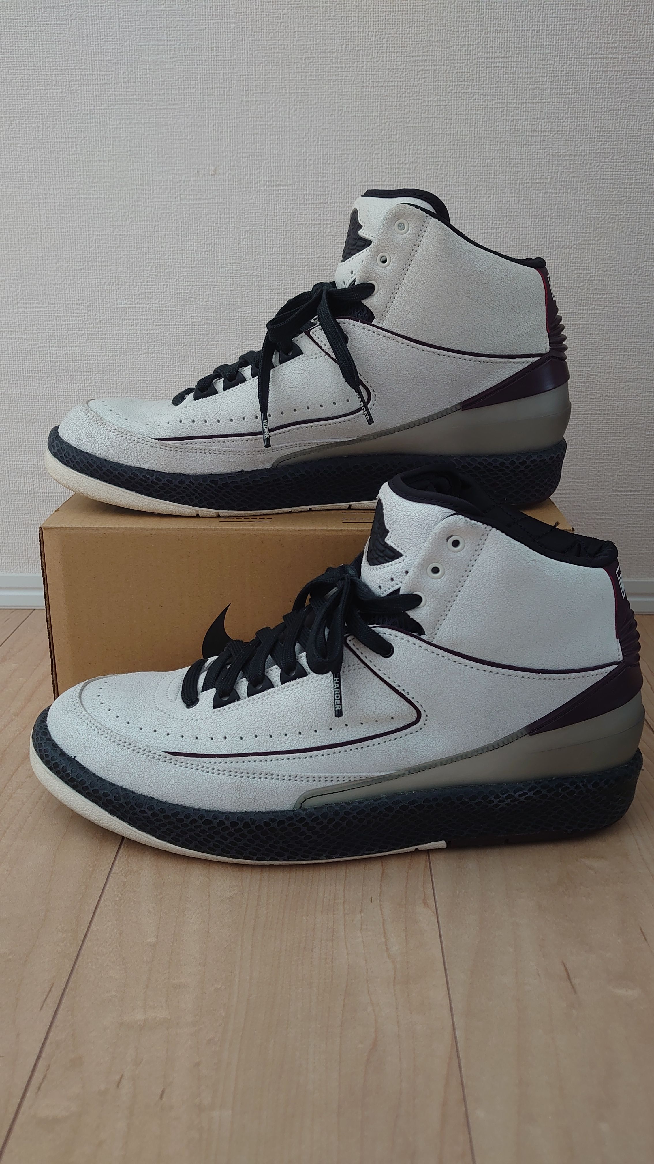 A Ma Maniere × Nike Air Jordan 2 "Airness/Sail and Burgundy"