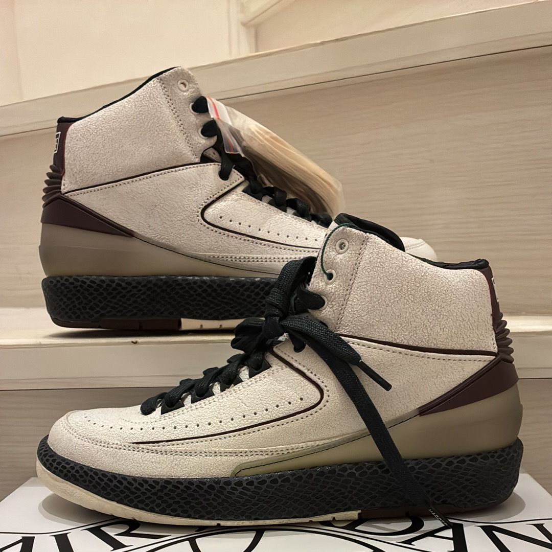 A Ma Maniere × Nike Air Jordan 2 "Airness/Sail and Burgundy"