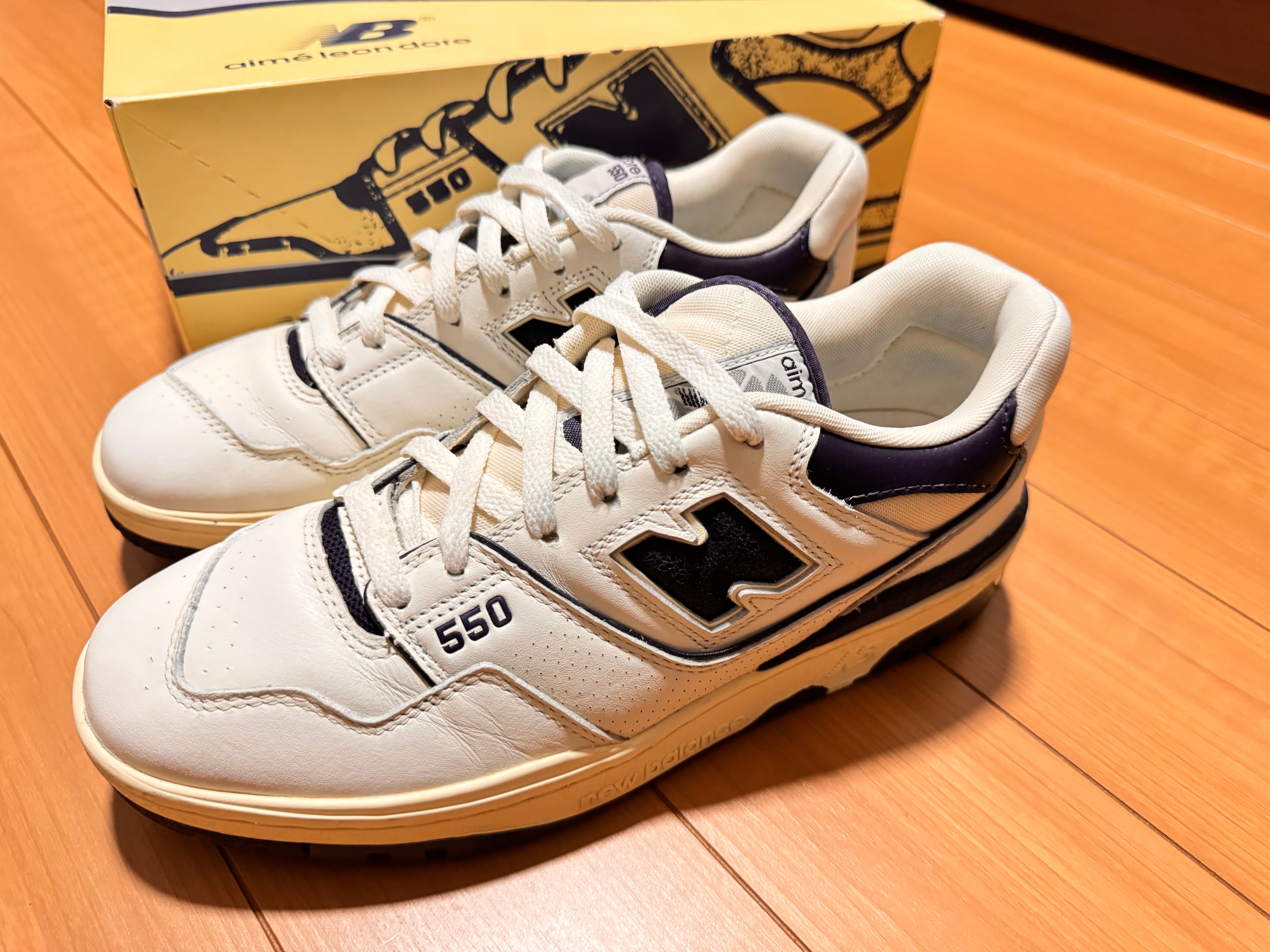 エメレオンドレ × ニューバランス 550 "ホワイト ネイビー"