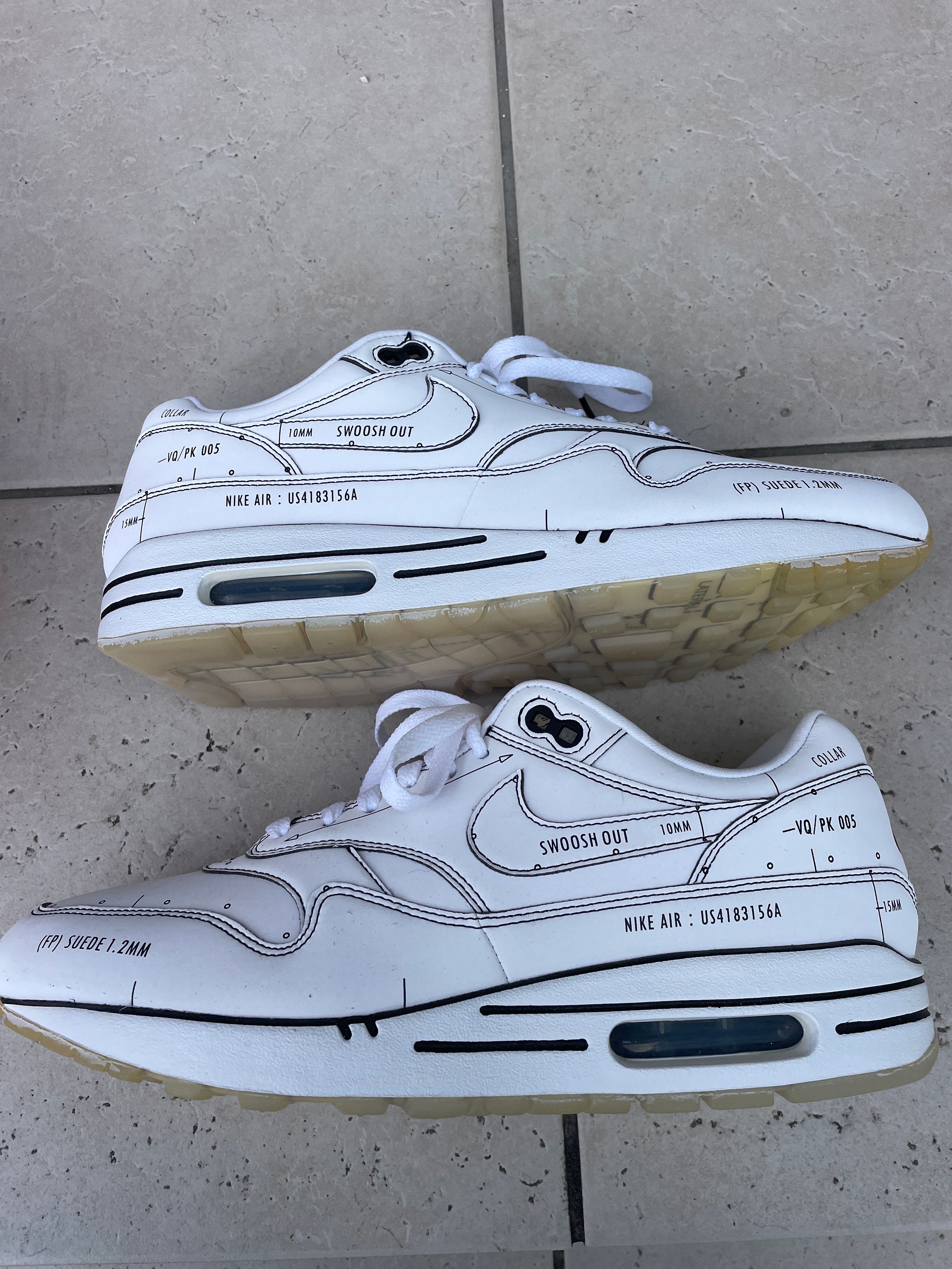 NIKE AIR MAX 1 "TINKER SCHEMATIC WHITE"