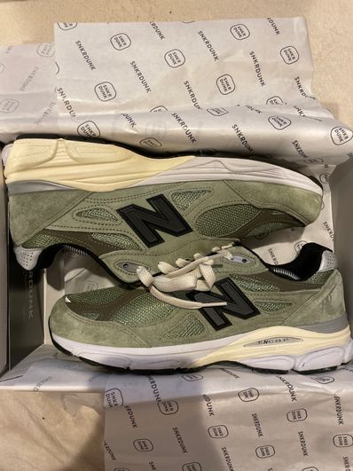 2枚で送料無料 美品 New Balance jjjjound 990V3 27.0 グリーン