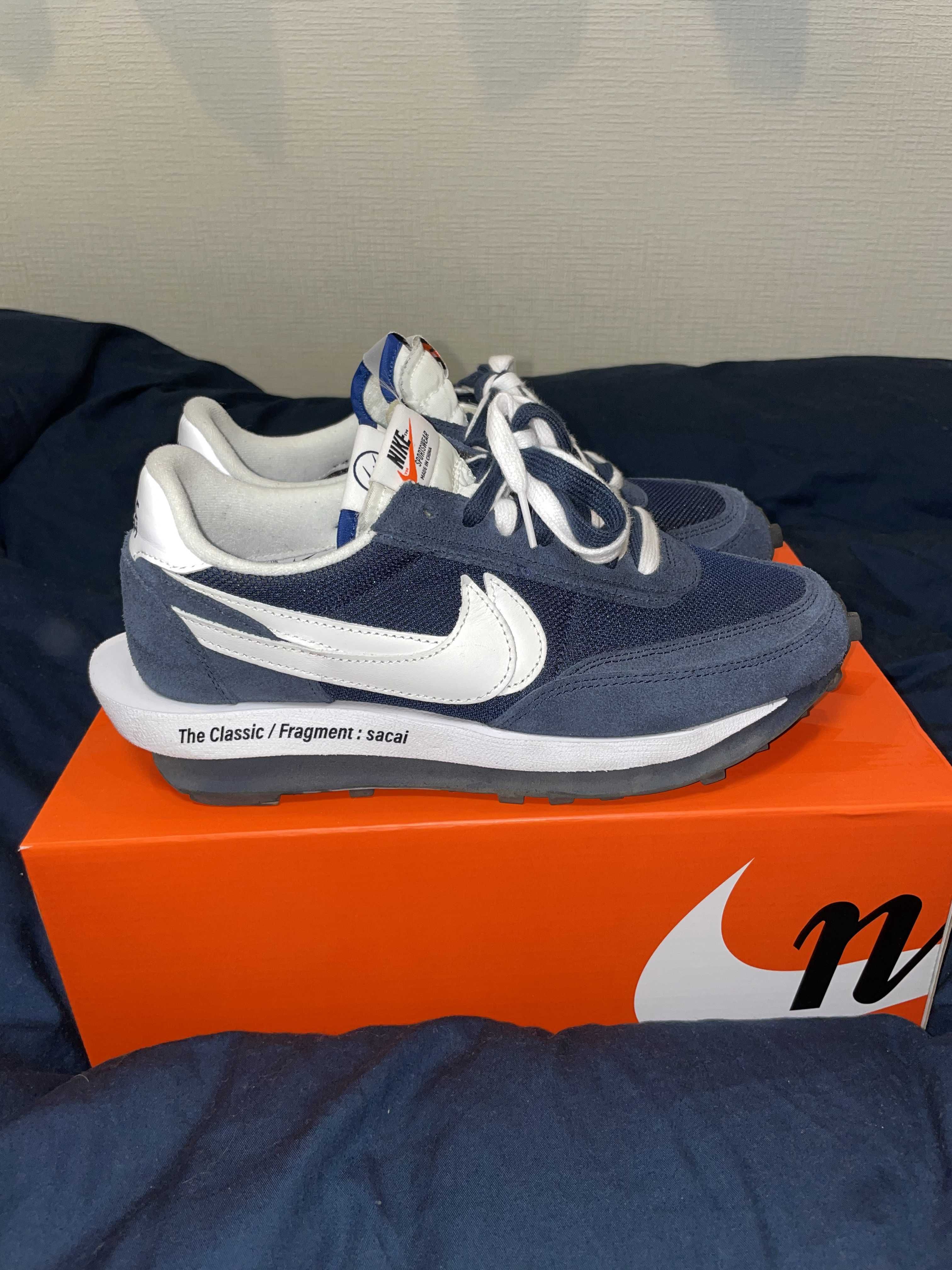 Fragment × sacai × Nike LD Waffle "Blackended Blue"