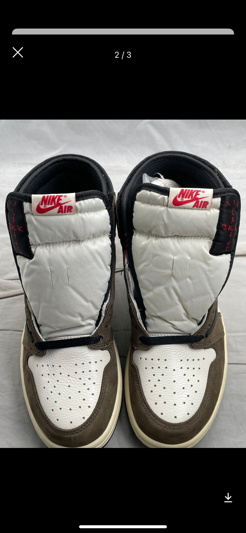 Travis Scott × Nike Air Jordan 1 Retro High OG TS SP "Sail/Dark Mocha"