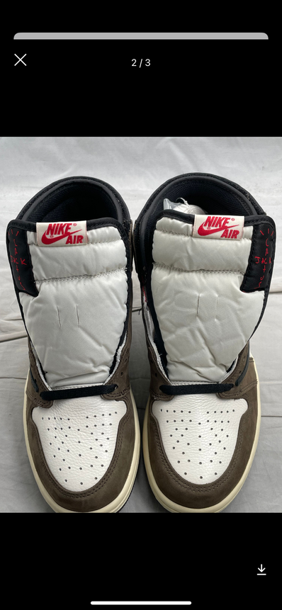 Travis Scott × Nike Air Jordan 1 Retro High OG TS SP "Sail/Dark Mocha"